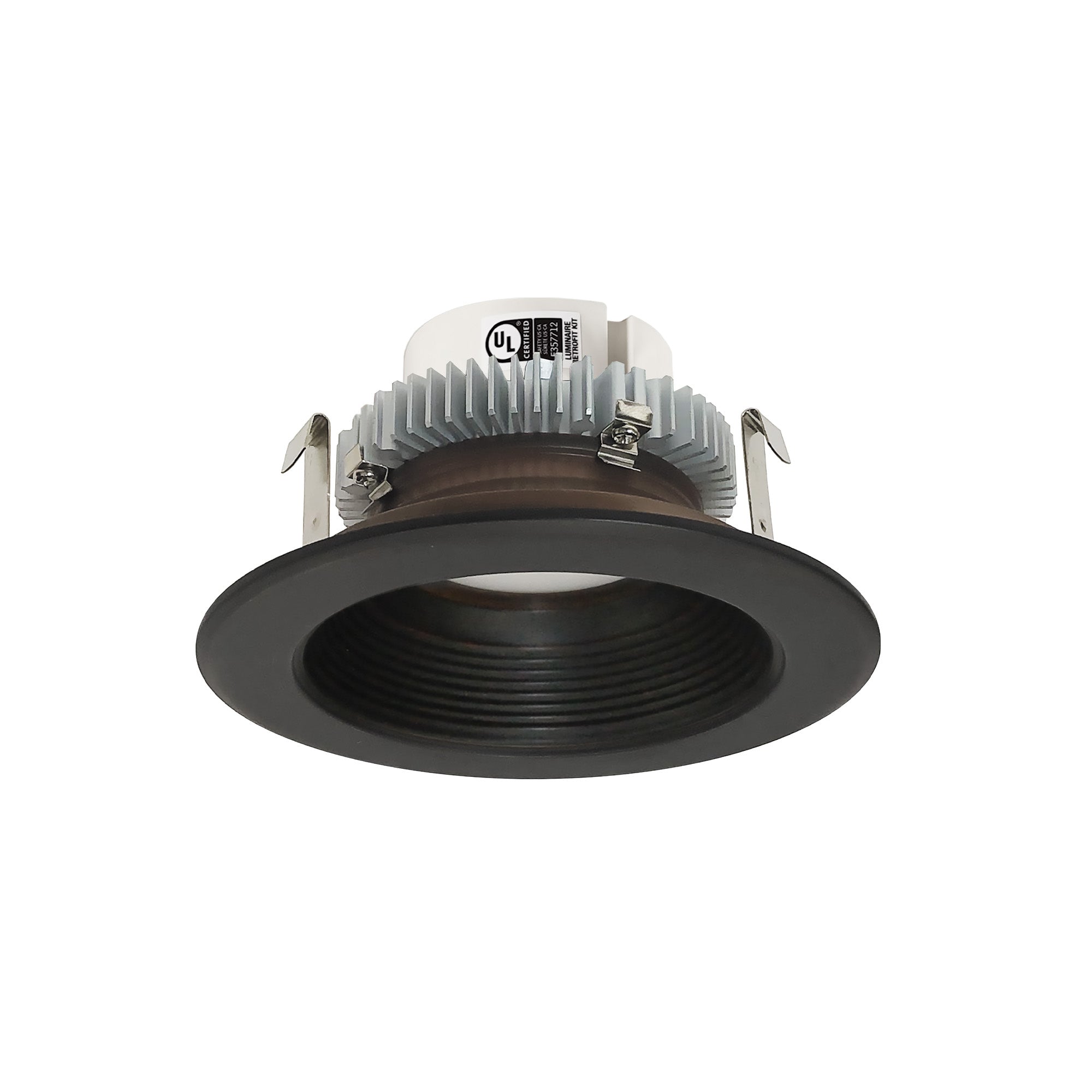 Nora Lighting NLCBC2 - 452TWBZBZ/10 4" Cobalt Click Round Retrofit Baffle, 1000lm / 13.5W, Selectable CCT, Bronze Baffle / Bronze Flange - Sonic Electric