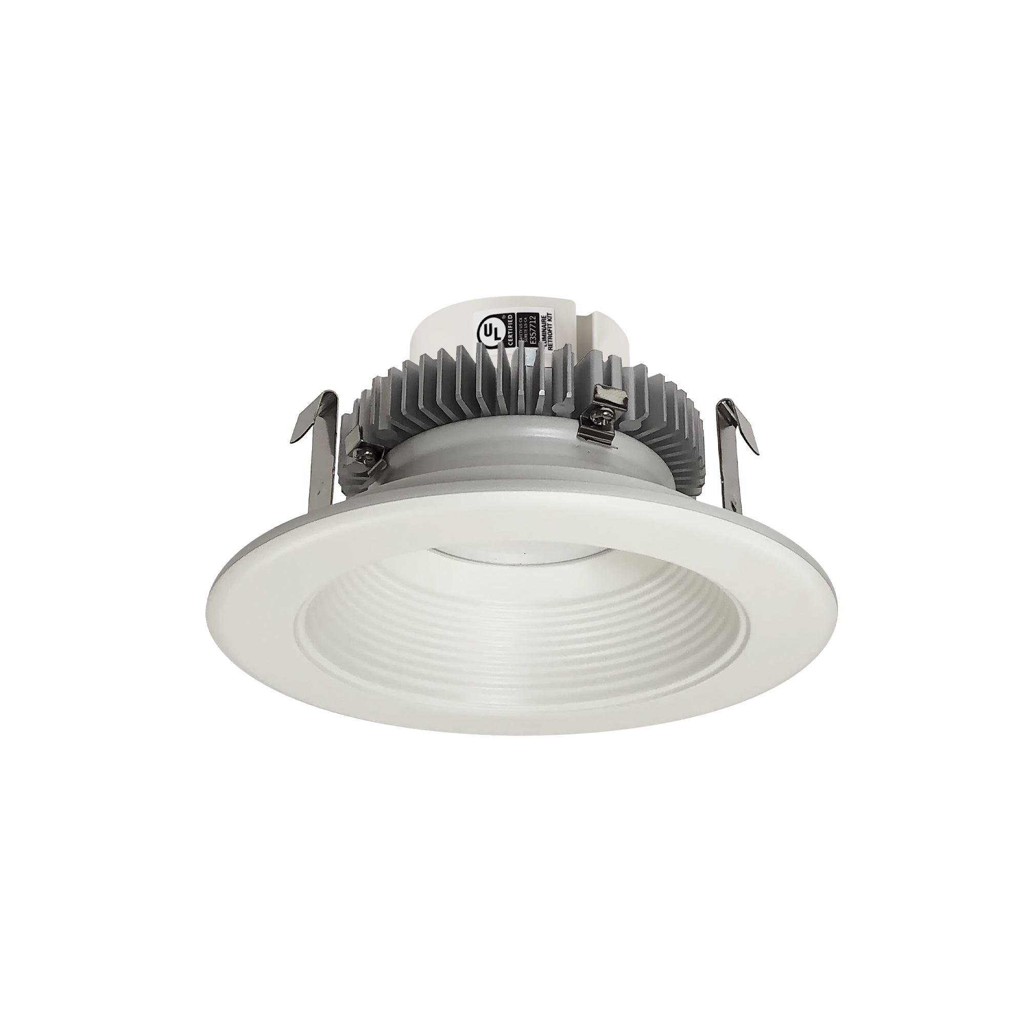 Nora Lighting NLCBC2 - 452TWWW/10 4" Cobalt Click Round Retrofit Baffle, 1000lm / 13.5W, Selectable CCT, White Baffle / White Flange - Sonic Electric