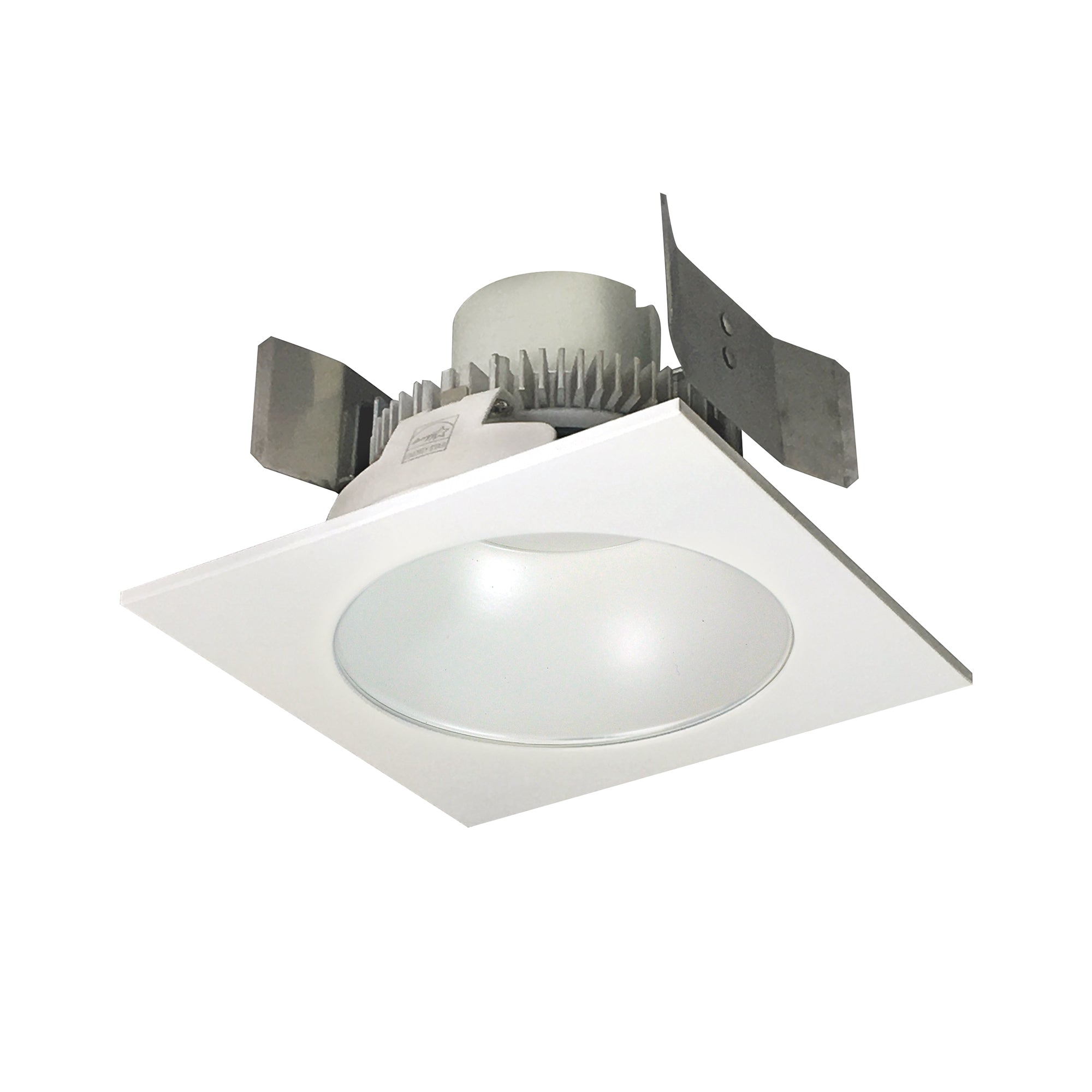 Nora Lighting NLCBC2 - 553CDWW/A 5" Cobalt Click Square Retrofit Reflector with Round Aperture, 900lm / 12W, Comfort Dim, White Reflector / White Flange - Sonic Electric
