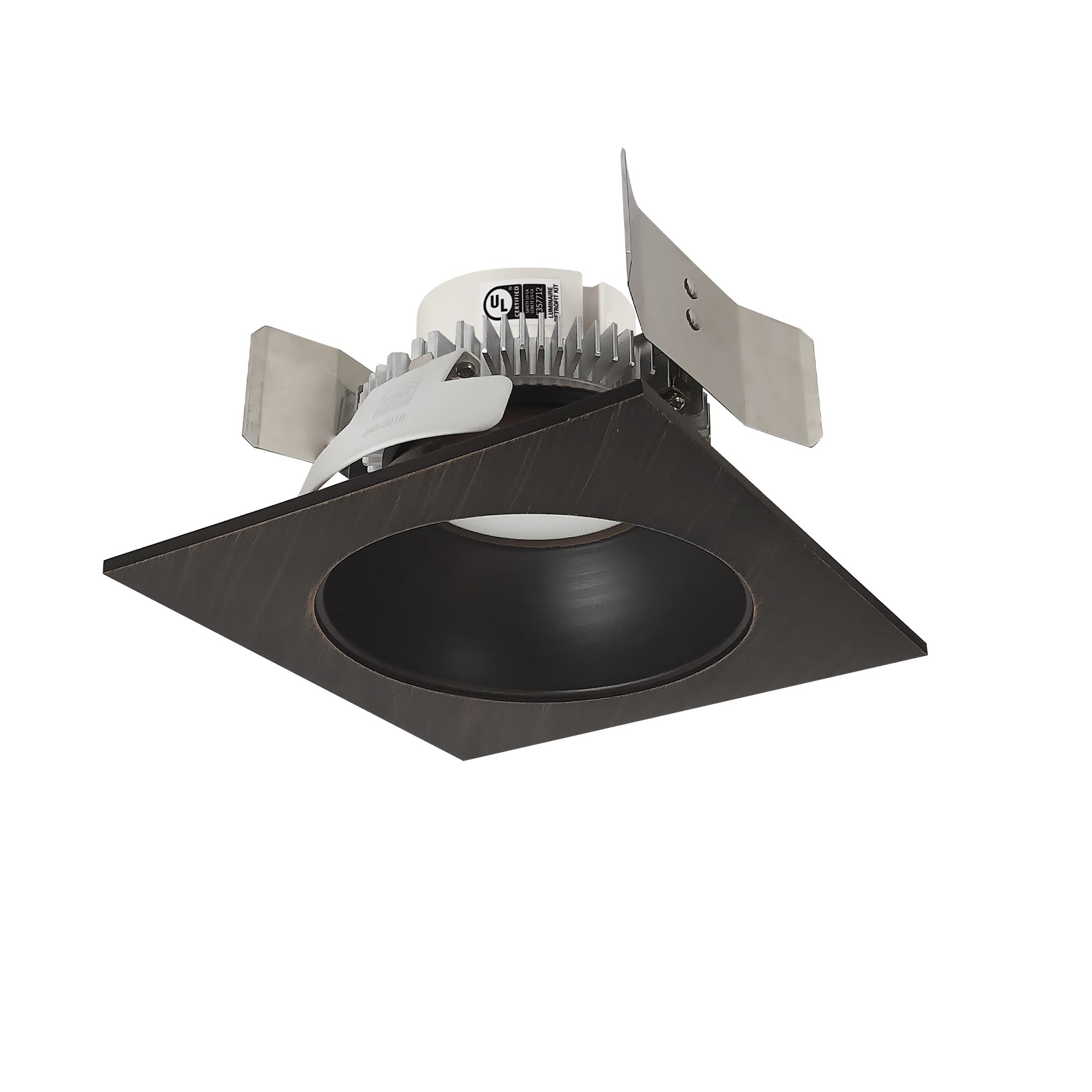 Nora Lighting NLCBC2 - 553TWBZBZ/10 5" Cobalt Click Square Retrofit Reflector with Round aperture, 1000lm / 13.5W, Selectable CCT, Bronze - Sonic Electric