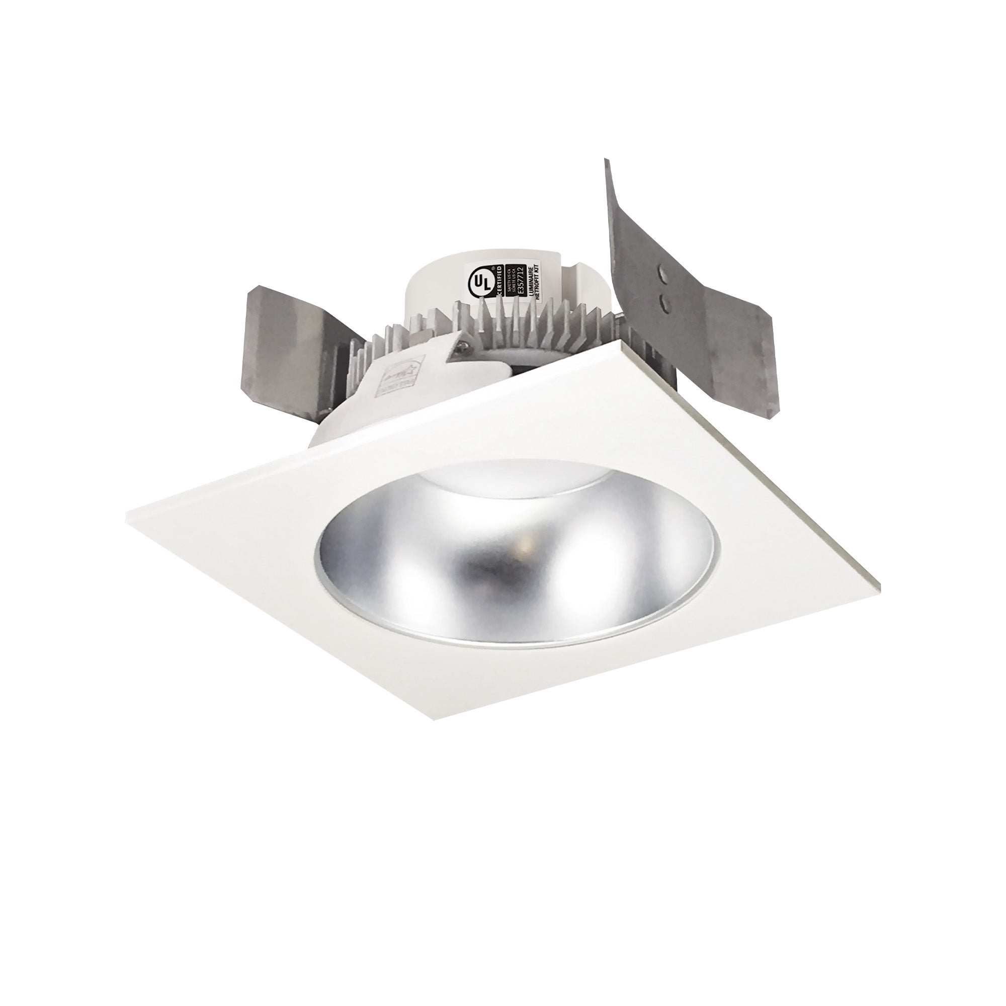 Nora Lighting NLCBC2 - 553TWDW/10 5" Cobalt Click Square Retrofit Reflector with Round aperture, 1000lm / 13.5W, Selectable CCT, Diffused Clear/White - Sonic Electric