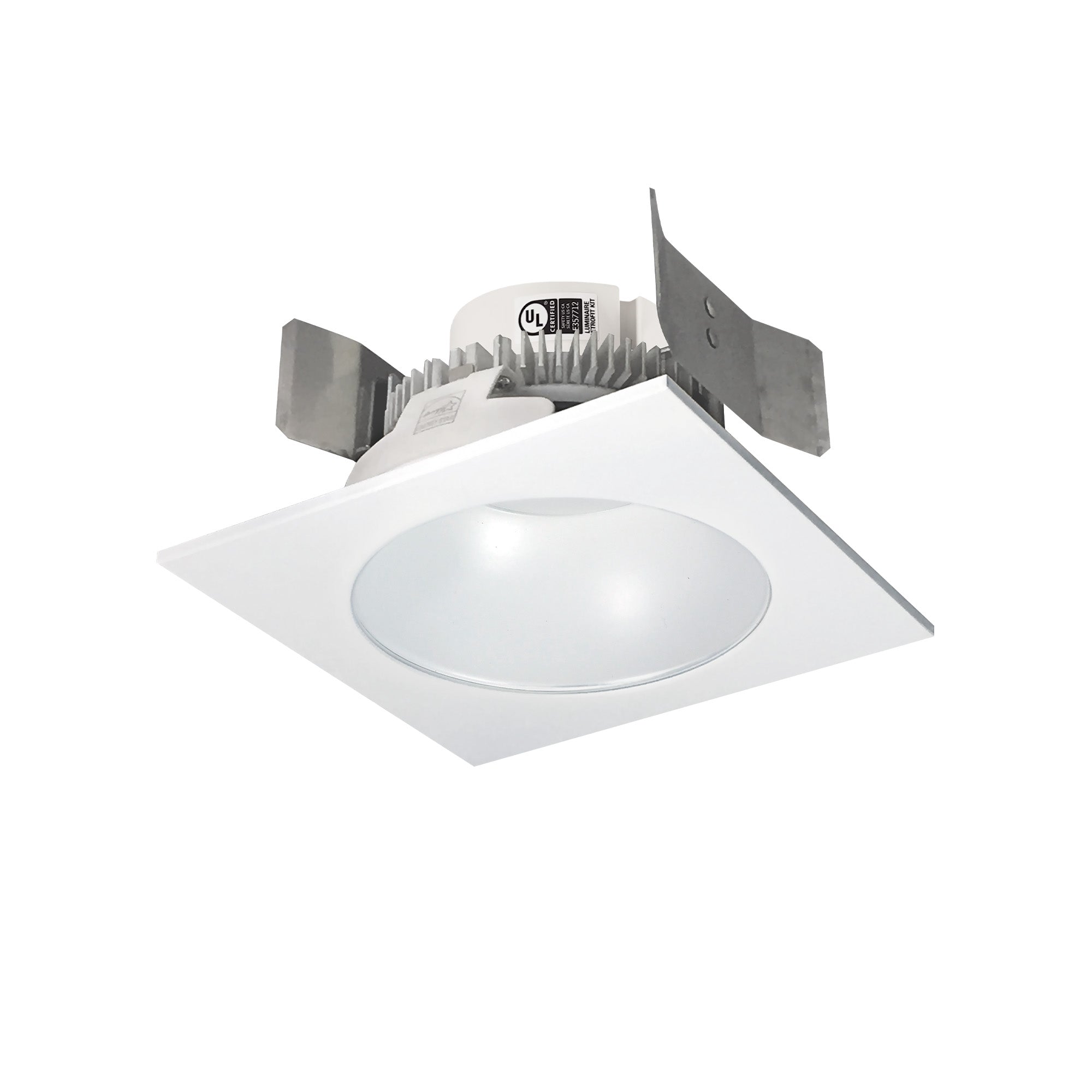 Nora Lighting NLCBC2 - 553TWMPW/10 5" Cobalt Click Square Retrofit Reflector with Round aperture, 1000lm / 13.5W, Selectable CCT, Matte Powder White - Sonic Electric