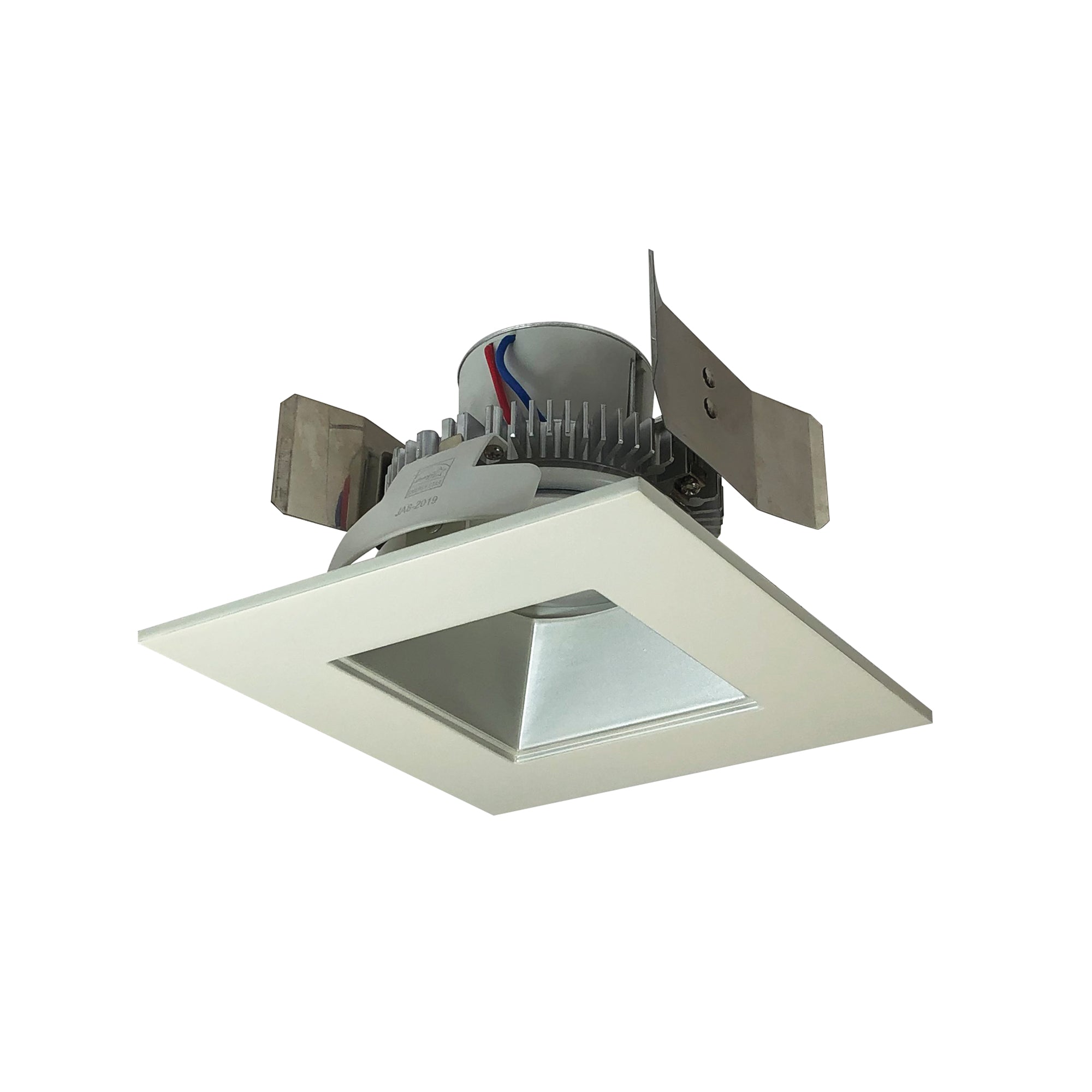 Nora Lighting NLCBC2 - 55627HZW/10 5" Cobalt Click Square Retrofit Reflector with Square Aperture, 1000lm / 12W, 2700K, Haze Reflector / White Flange - Sonic Electric