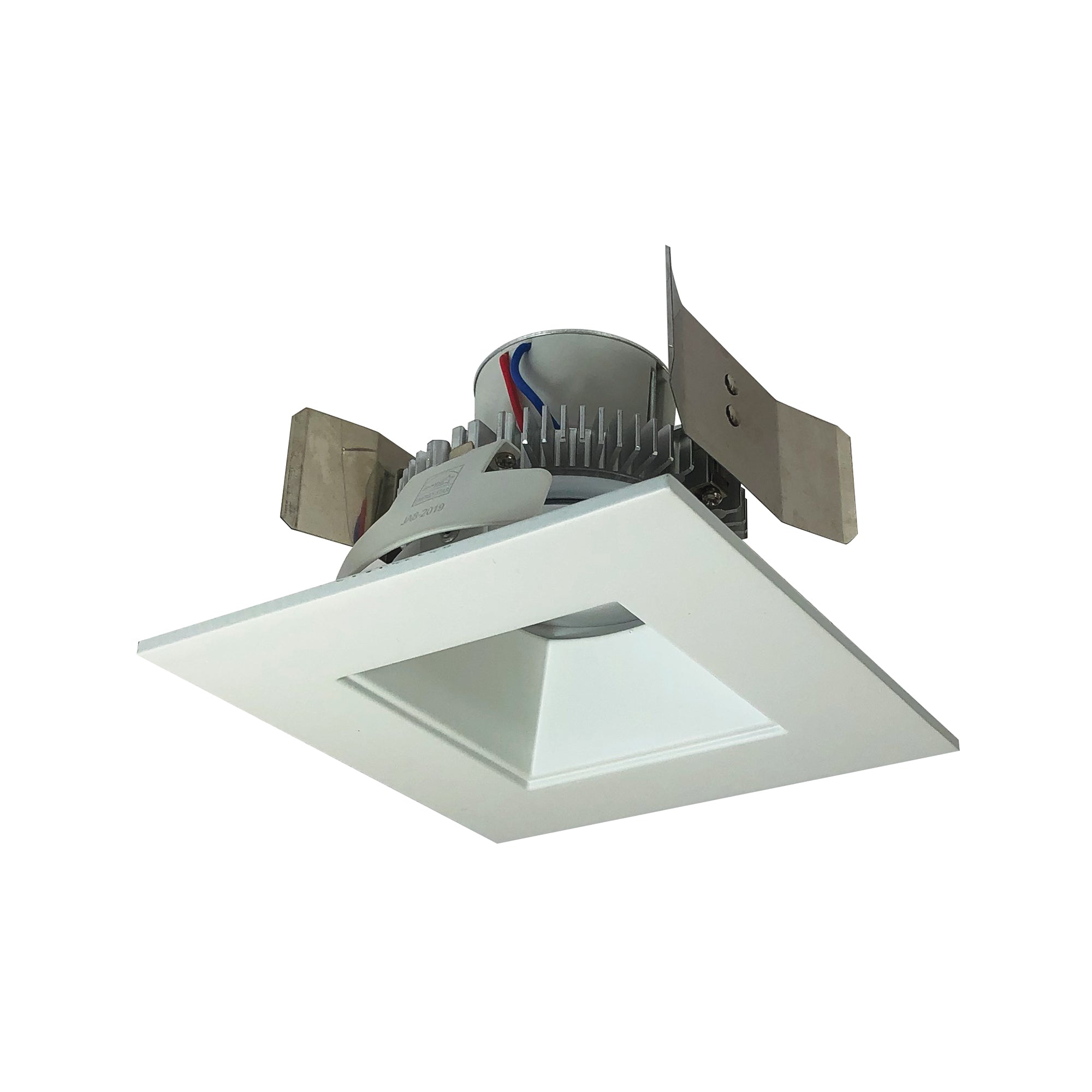 Nora Lighting NLCBC2 - 55635MPW/ALE4 5" Cobalt Click Square Retrofit Reflector with Square Aperture, 750lm / 10W, 3500K, Matte Powder White Reflector / Matte Powder White Flange, 120 - 277V input; Phase or 0 - 10V dimming - Sonic Electric