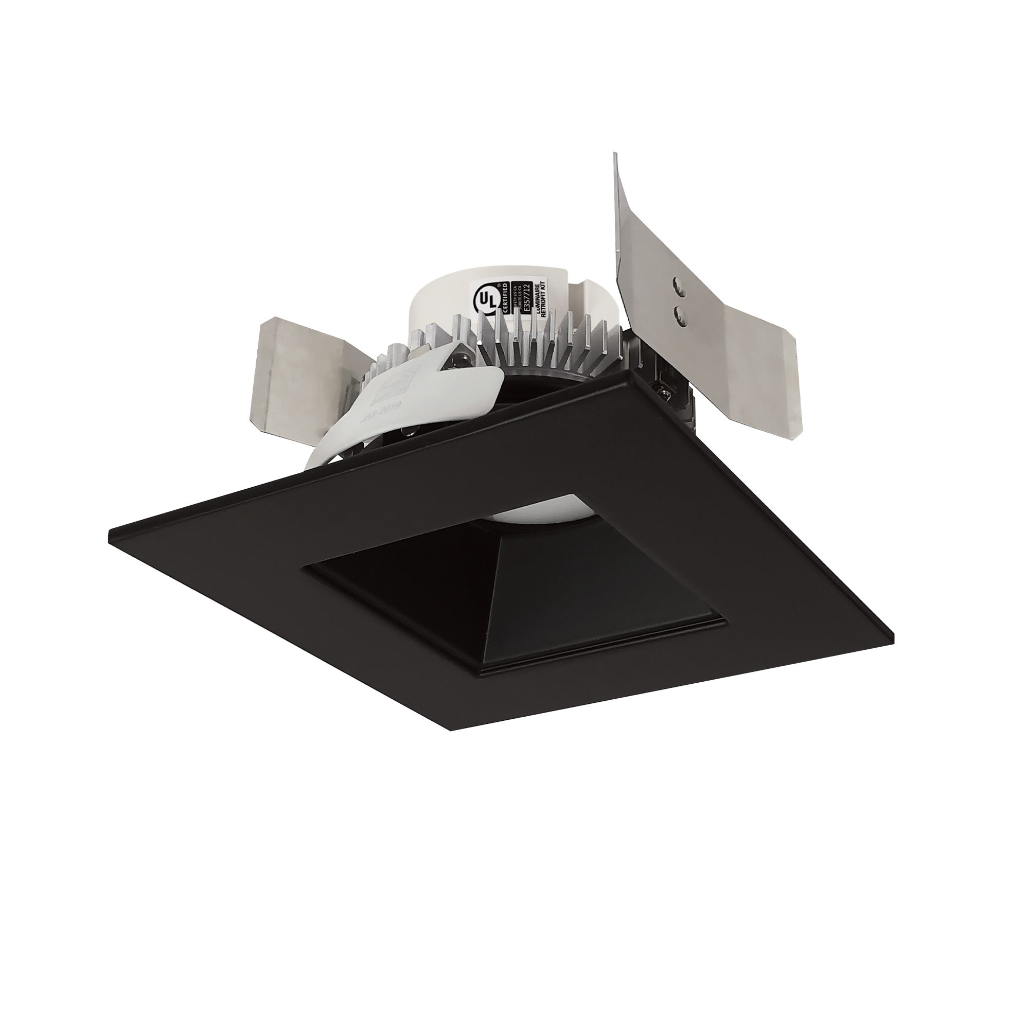 Nora Lighting NLCBC2 - 556TWBB/10 5" Cobalt Click Square Retrofit Reflector with Square Aperture, 1000lm / 13.5W, Selectable CCT, Black - Sonic Electric