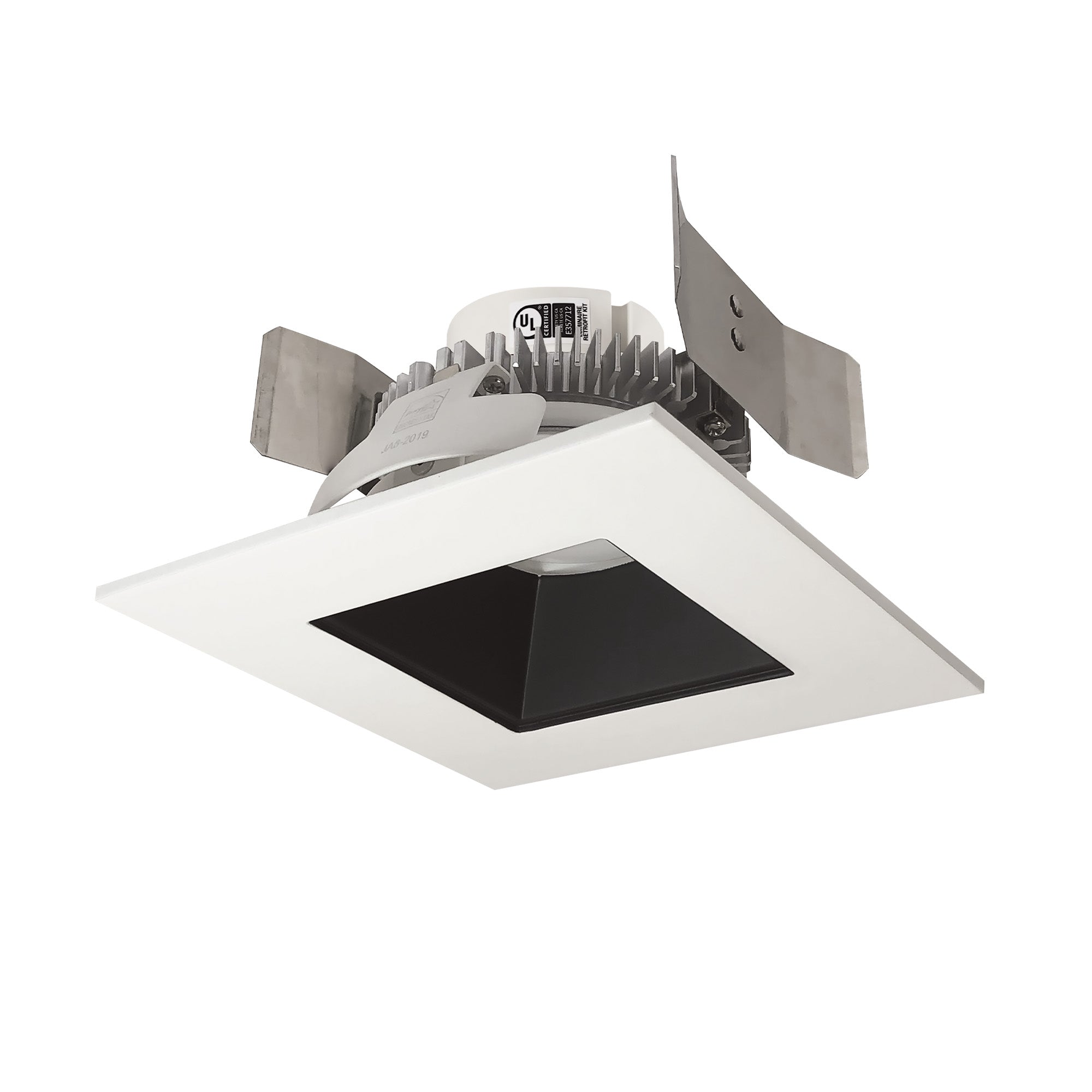 Nora Lighting NLCBC2 - 556TWBW/10 5" Cobalt Click Square Retrofit Reflector with Square Aperture, 1000lm / 13.5W, Selectable CCT, Black/White - Sonic Electric