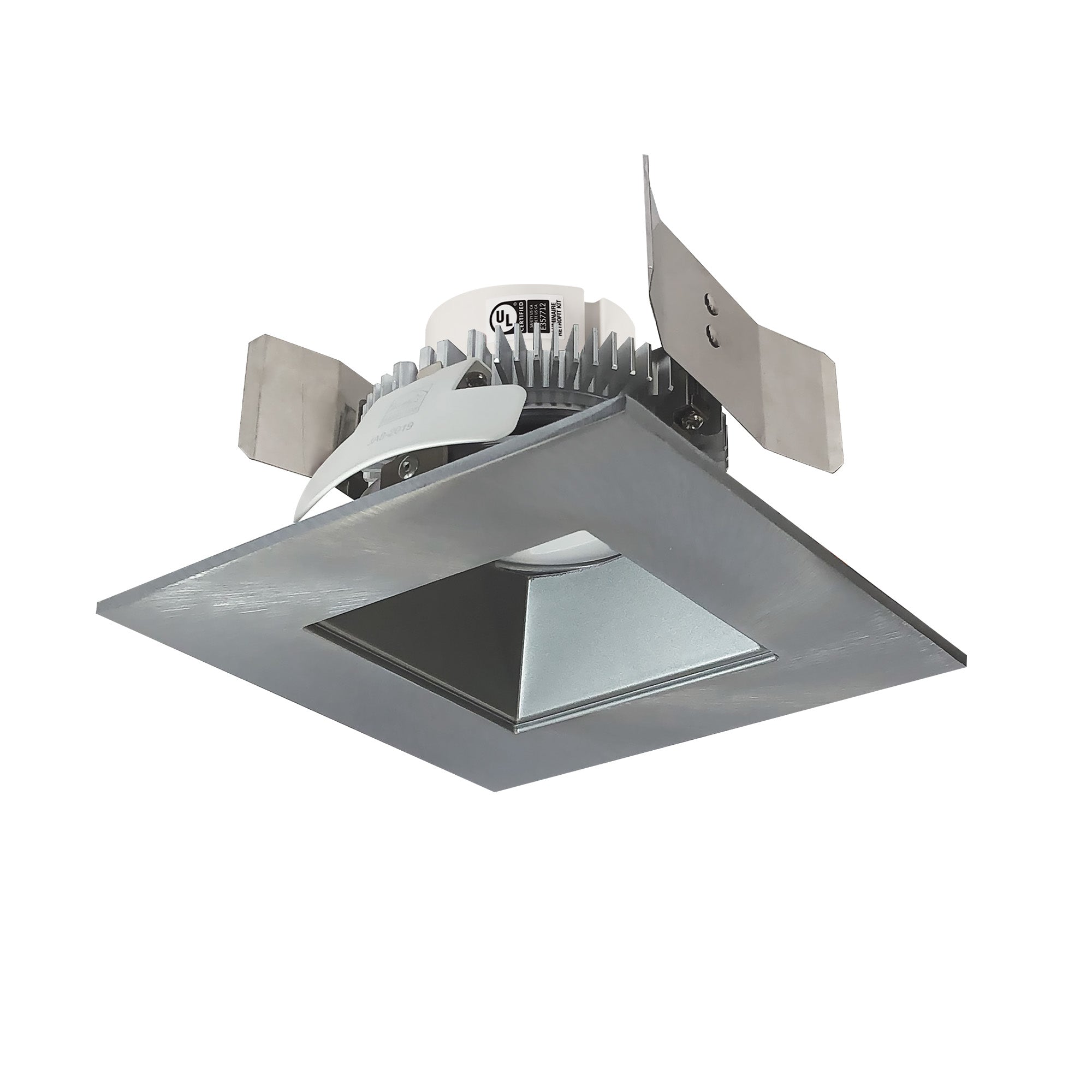 Nora Lighting NLCBC2 - 556TWNN/10 5" Cobalt Click Square Retrofit Reflector with Square Aperture, 1000lm / 13.5W, Selectable CCT, Natural Metal - Sonic Electric