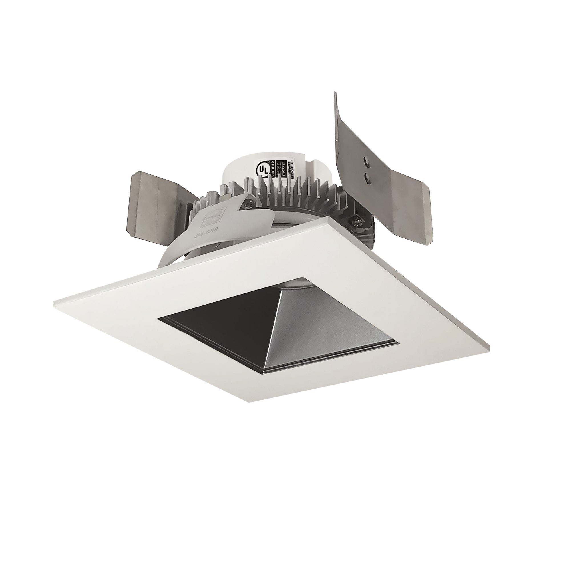 Nora Lighting NLCBC2 - 556TWPW/10 5" Cobalt Click Square Retrofit Reflector with Square Aperture, 1000lm / 13.5W, Selectable CCT, Pewter - Sonic Electric
