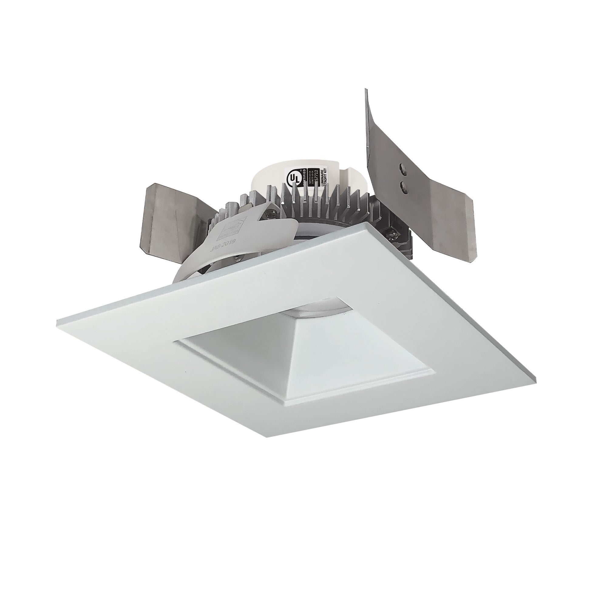 Nora Lighting NLCBC2 - 556TWWW/10 5" Cobalt Click Square Retrofit Reflector with Square Aperture, 1000lm / 13.5W, Selectable CCT, White - Sonic Electric