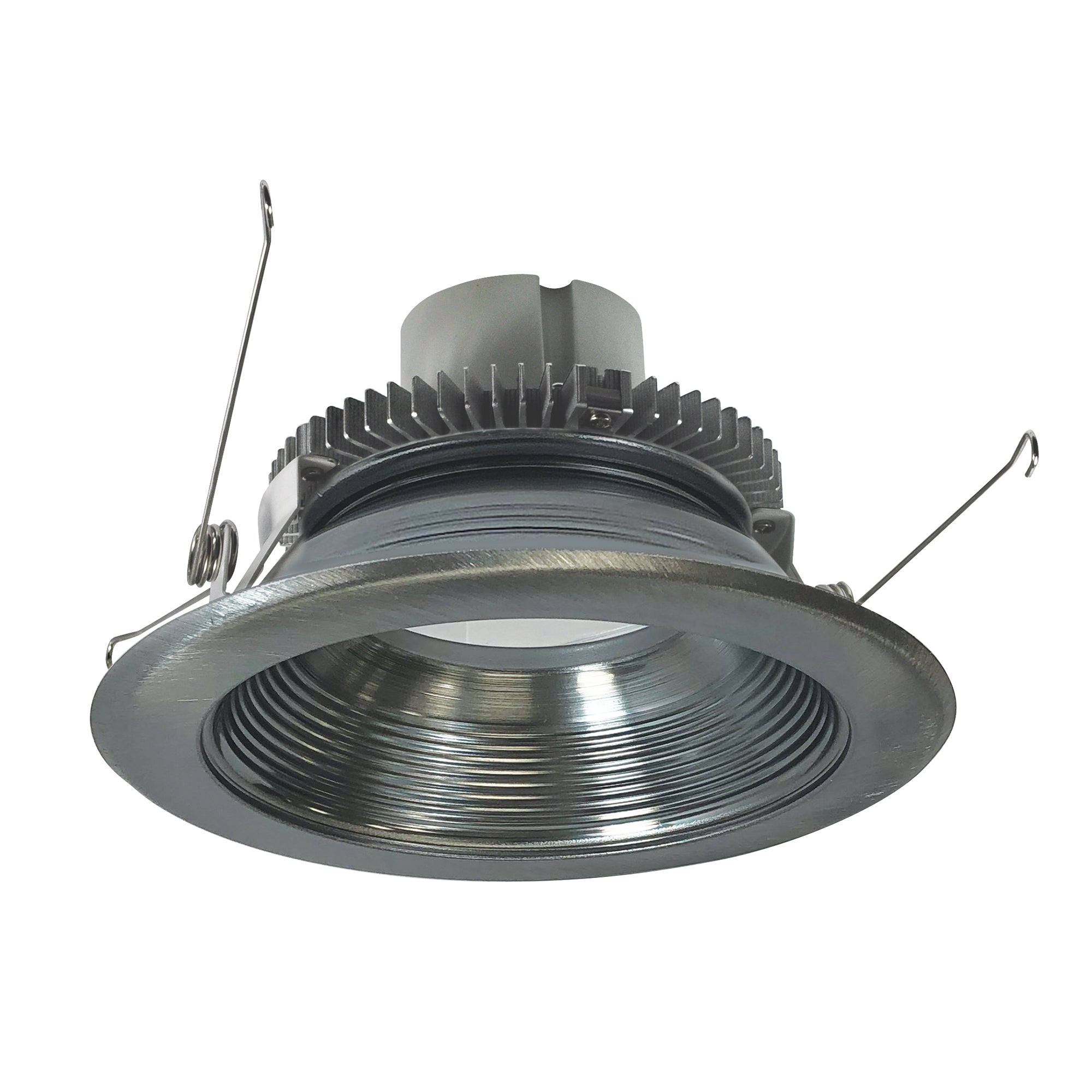 Nora Lighting NLCBC2 - 65240NN/10 6" Cobalt Click Round Retrofit Baffle, 1000lm / 12W, 4000K, Natural Metal Baffle / Natural Metal Flange - Sonic Electric
