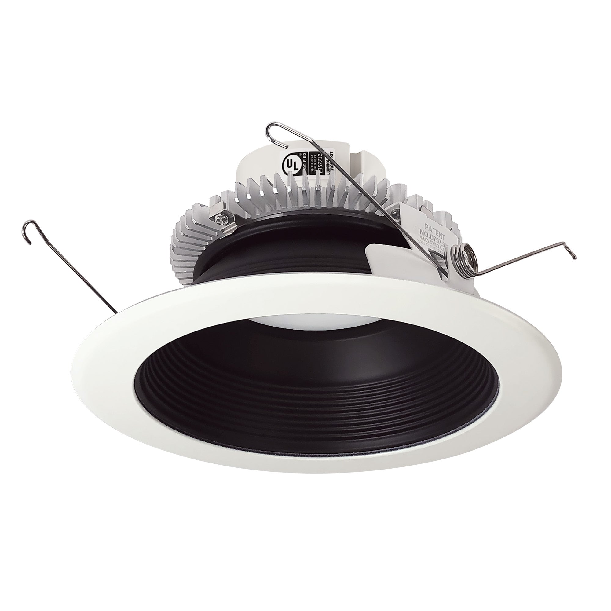 Nora Lighting NLCBC2 - 652TWBW/10 6" Cobalt Click Round Retrofit Baffle, 1000lm / 13.5W, Selectable CCT, Black/White - Sonic Electric