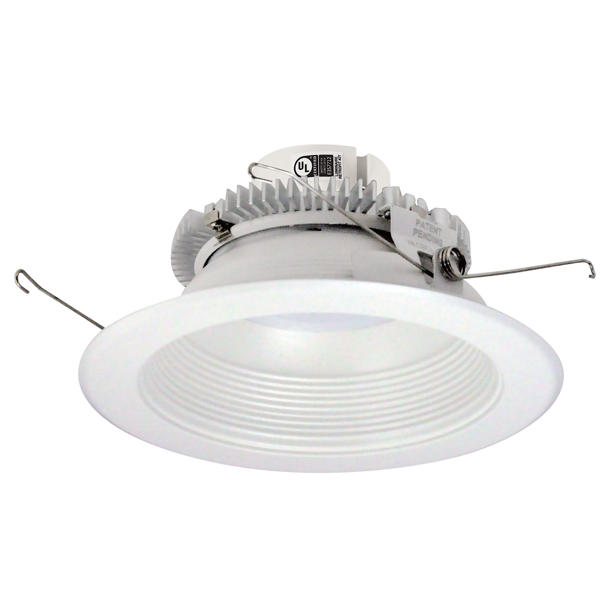 Nora Lighting NLCBC2 - 652TWMPW/10 6" Cobalt Click Round Retrofit Baffle, 1000lm / 13.5W, Selectable CCT, Matte Powder White - Sonic Electric