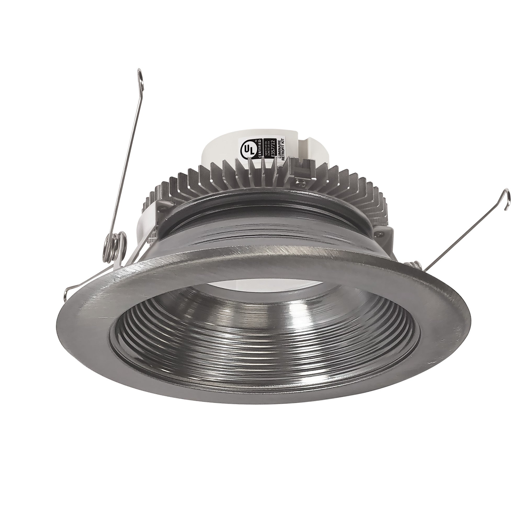 Nora Lighting NLCBC2 - 652TWNN/10 6" Cobalt Click Round Retrofit Baffle, 1000lm / 13.5W, Selectable CCT, Natural Metal - Sonic Electric