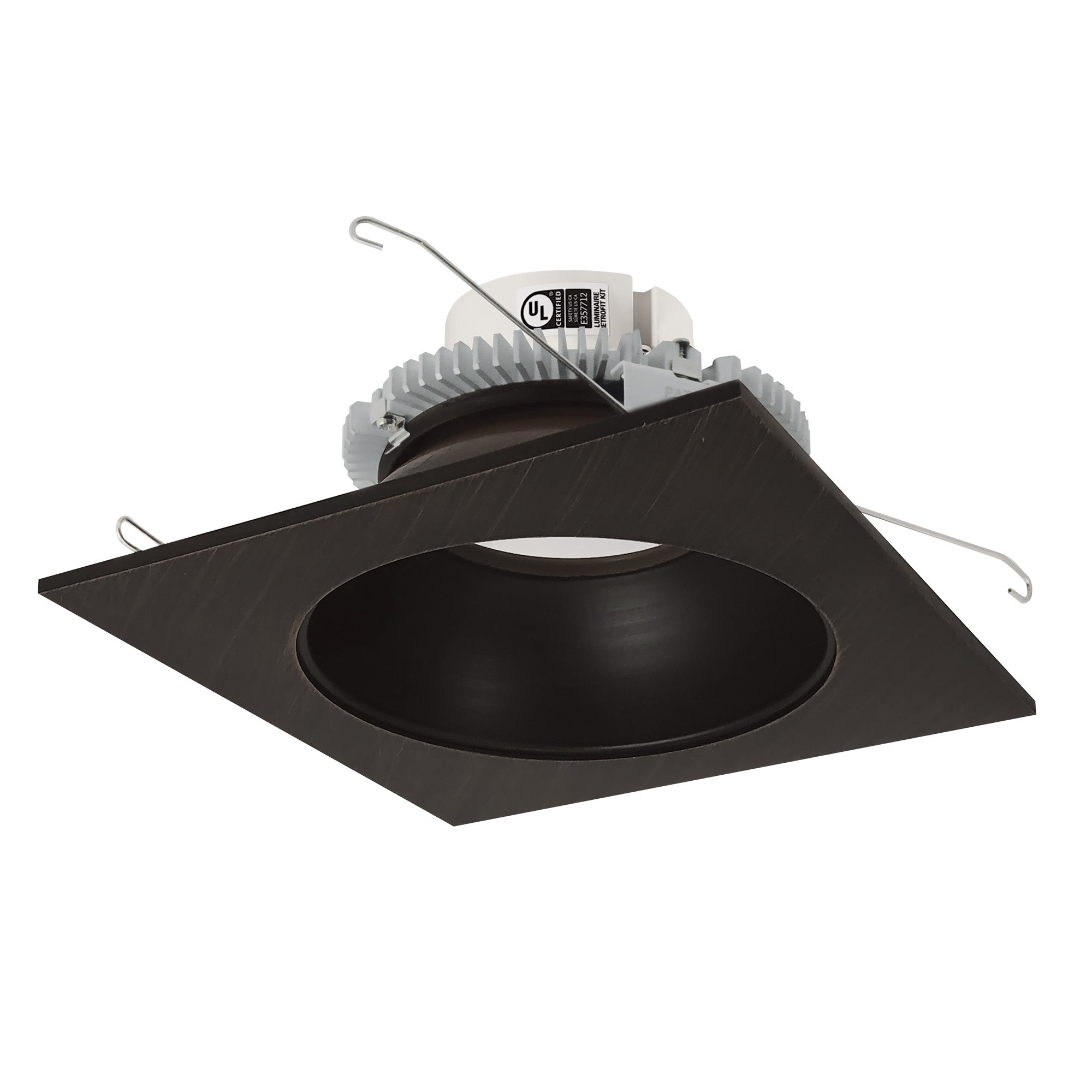 Nora Lighting NLCBC2 - 653TWBZBZ/10 6" Cobalt Click Square Retrofit Reflector with Round Aperture, 1000lm / 13.5W, Selectable CCT, Bronze - Sonic Electric