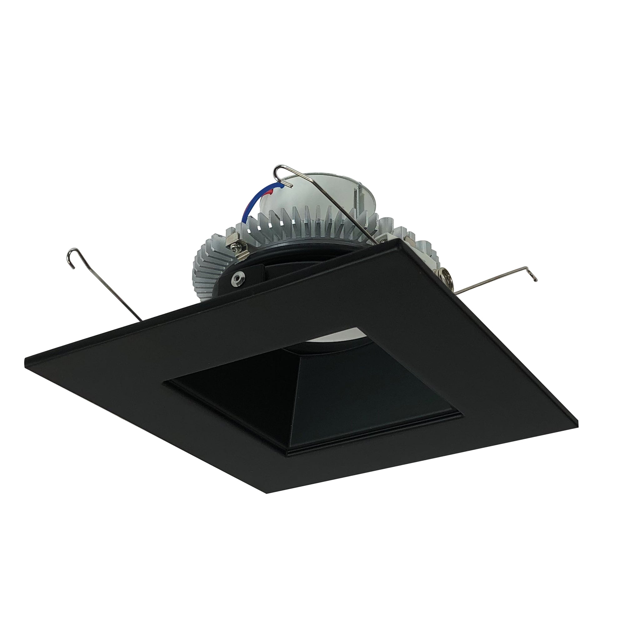 Nora Lighting NLCBC2 - 65627BB/10LE4 6" Cobalt Click Square Retrofit Reflector with Square Aperture, 1000lm / 12W, 2700K, Black Reflector / Black Flange, 120 - 277V input; Phase or 0 - 10V dimming - Sonic Electric