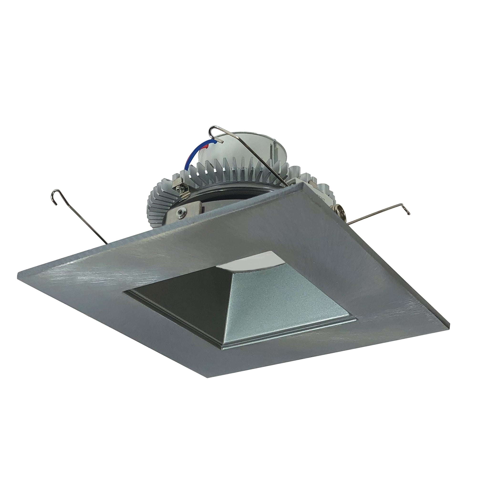 Nora Lighting NLCBC2 - 65640NN/ALE4 6" Cobalt Click Square Retrofit Reflector with Square Aperture, 750lm / 10W, 4000K, Natural Metal Reflector / Natural Metal Flange, 120 - 277V input; Phase or 0 - 10V dimming - Sonic Electric