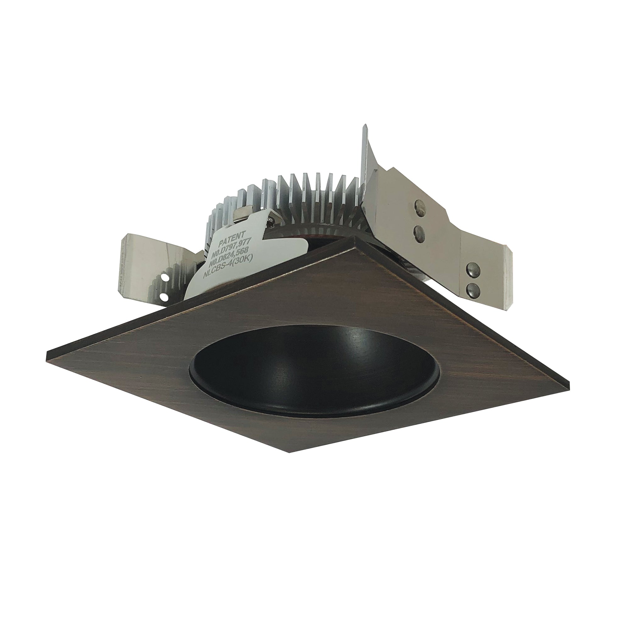 Nora Lighting NLCBS - 4538530BZ 4" Cobalt Shallow High Lumen LED Trim, Square/Round Reflector, 850lm, 3000K, Bronze/Bronze - Sonic Electric