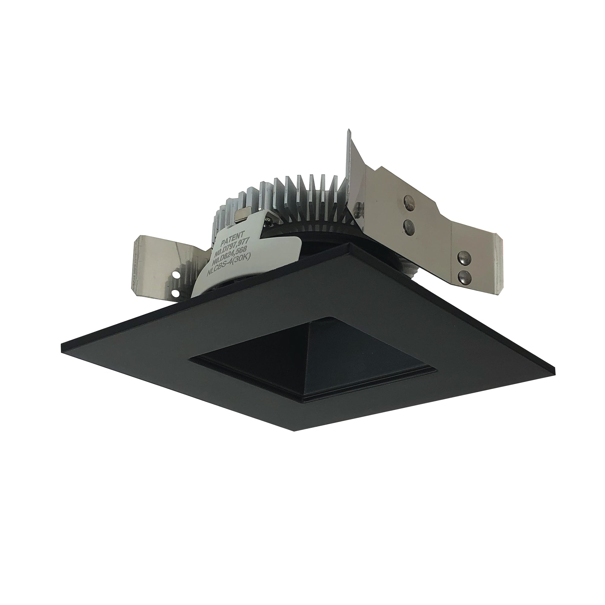 Nora Lighting NLCBS - 4561240BB 4" Cobalt Shallow High Lumen LED Trim, Square/Square Regress, 1250lm, 4000K, Black - Sonic Electric