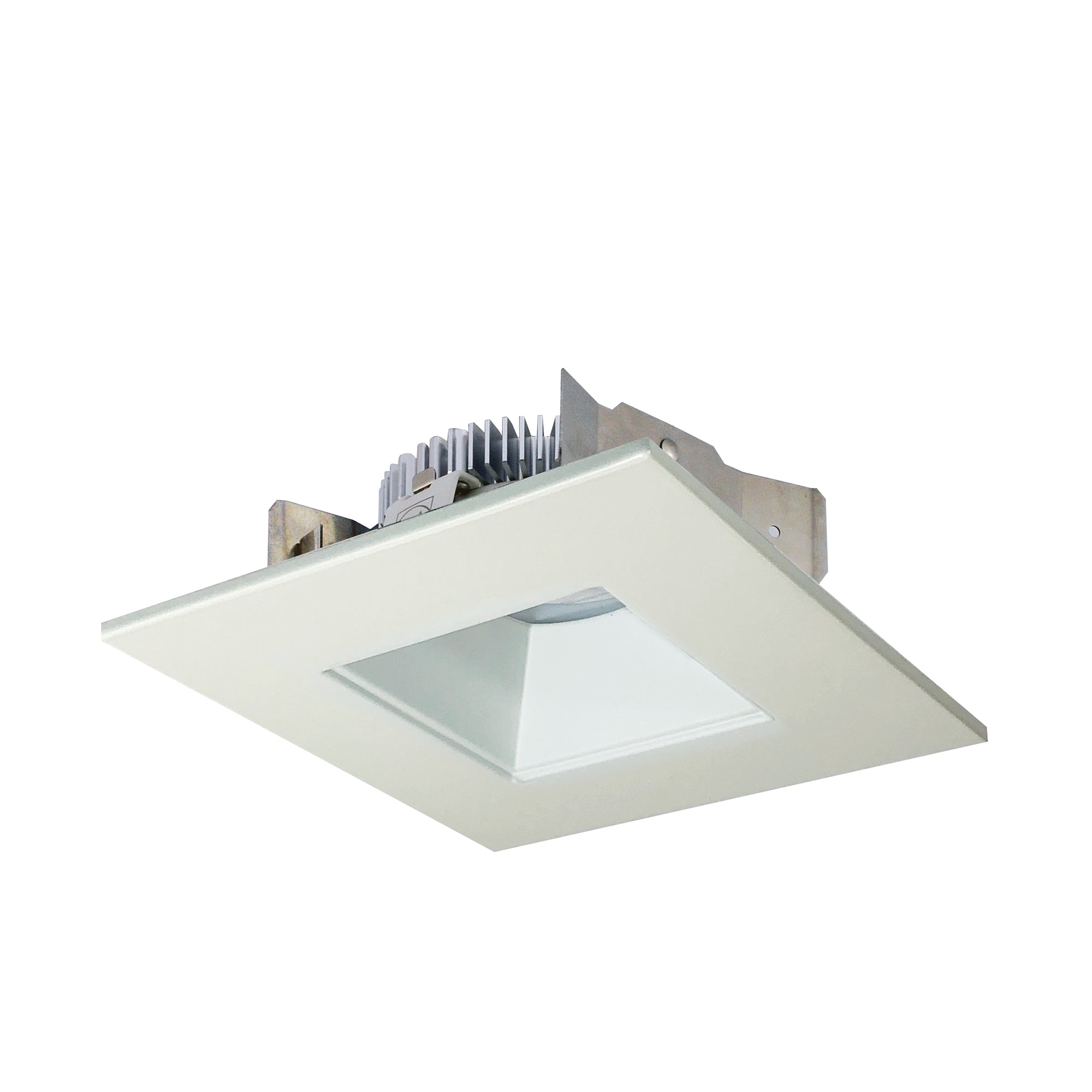 Nora Lighting NLCBS - 4568540WW 4" Cobalt Shallow High Lumen LED Trim, Square/Square Regress, 850lm, 4000K, White - Sonic Electric