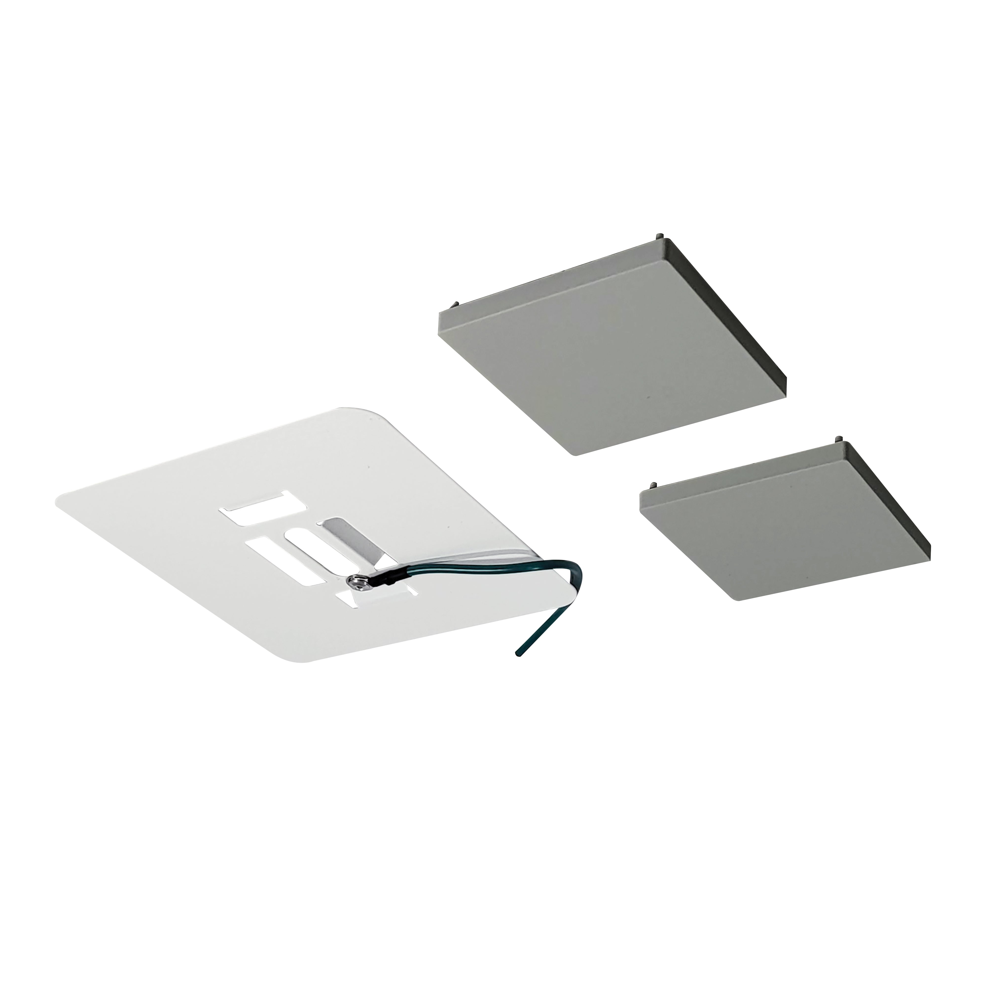 Nora Lighting NLIN - JBCA Surface Mount Kit for L - Line Direct Series, White Finish with Aluminum End Caps - Sonic Electric