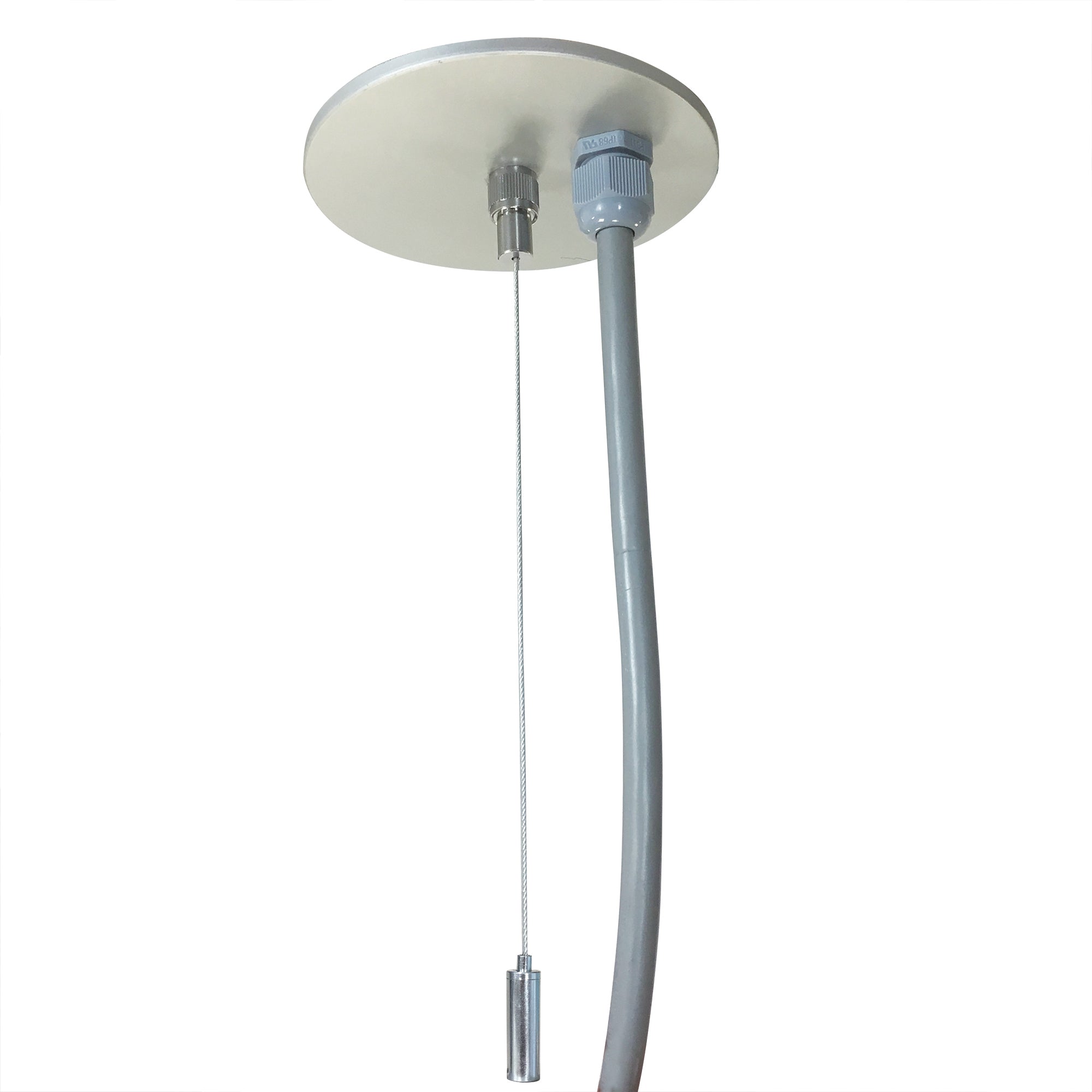 Nora Lighting NLIN - PCCA/20 20' Pendant & Power Mounting Kit for L - Line Direct Series, Aluminum Finish - Sonic Electric