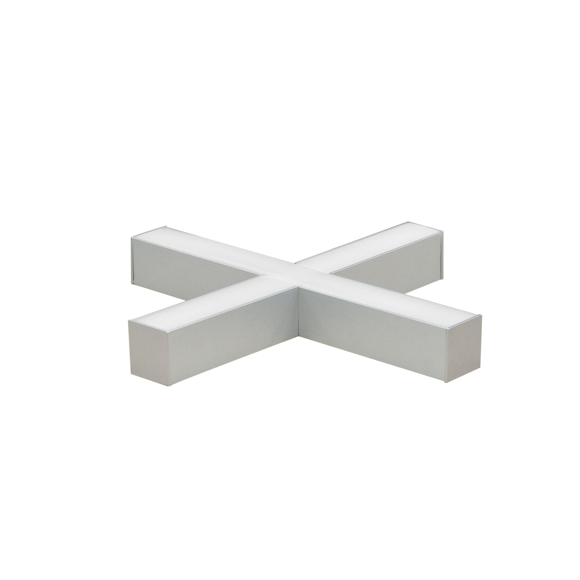 Nora Lighting NLIN - X1030A "X" Shaped L - Line LED Direct Linear w/ Dedicated CCT, 5200lm / 3000K, Aluminum Finish - Sonic Electric