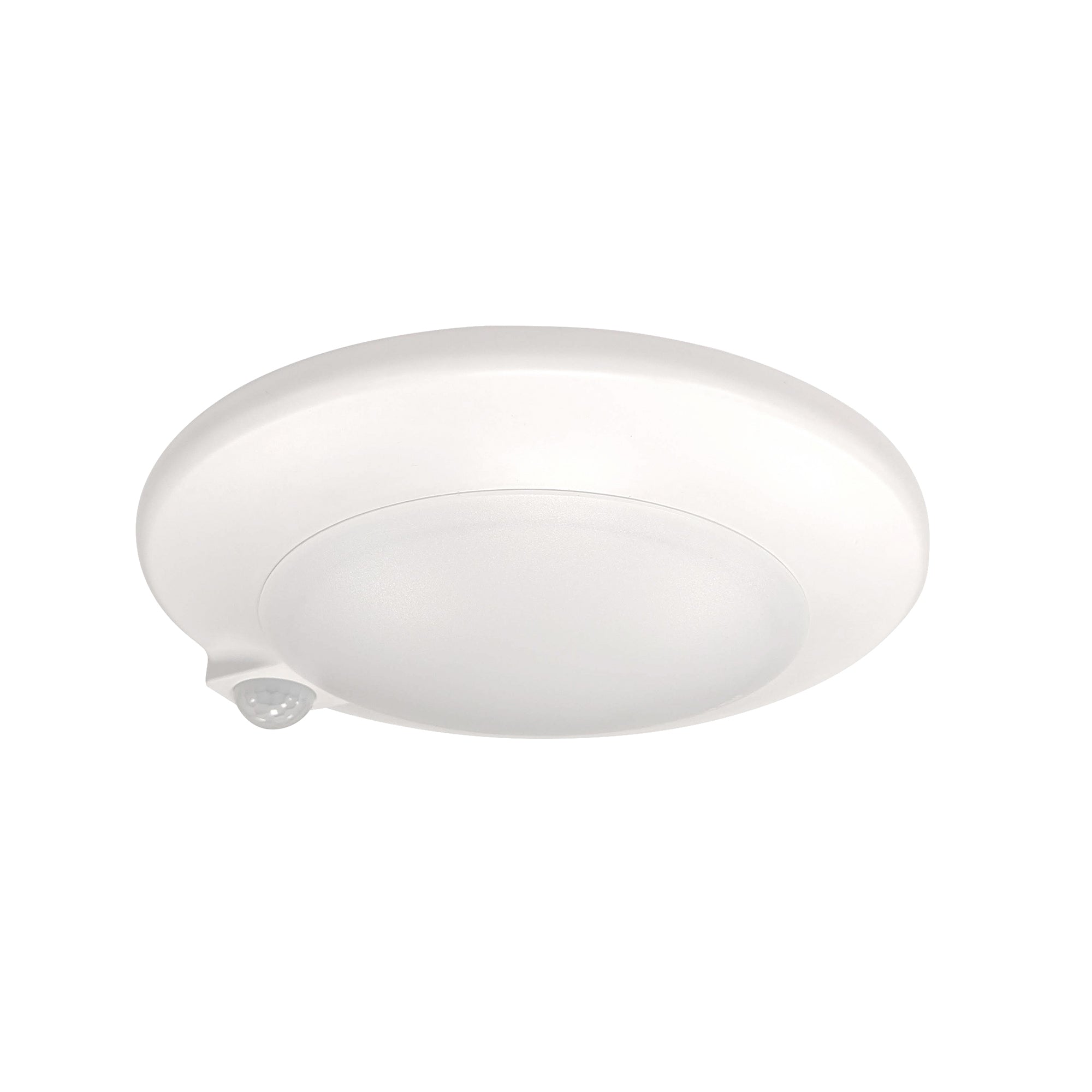 Nora Lighting NLOPAC - R7MS30W 7" AC Opal LED Surface Mount with PIR Motion Sensor, 1050lm / 15W, 3000K, White Finish - Sonic Electric