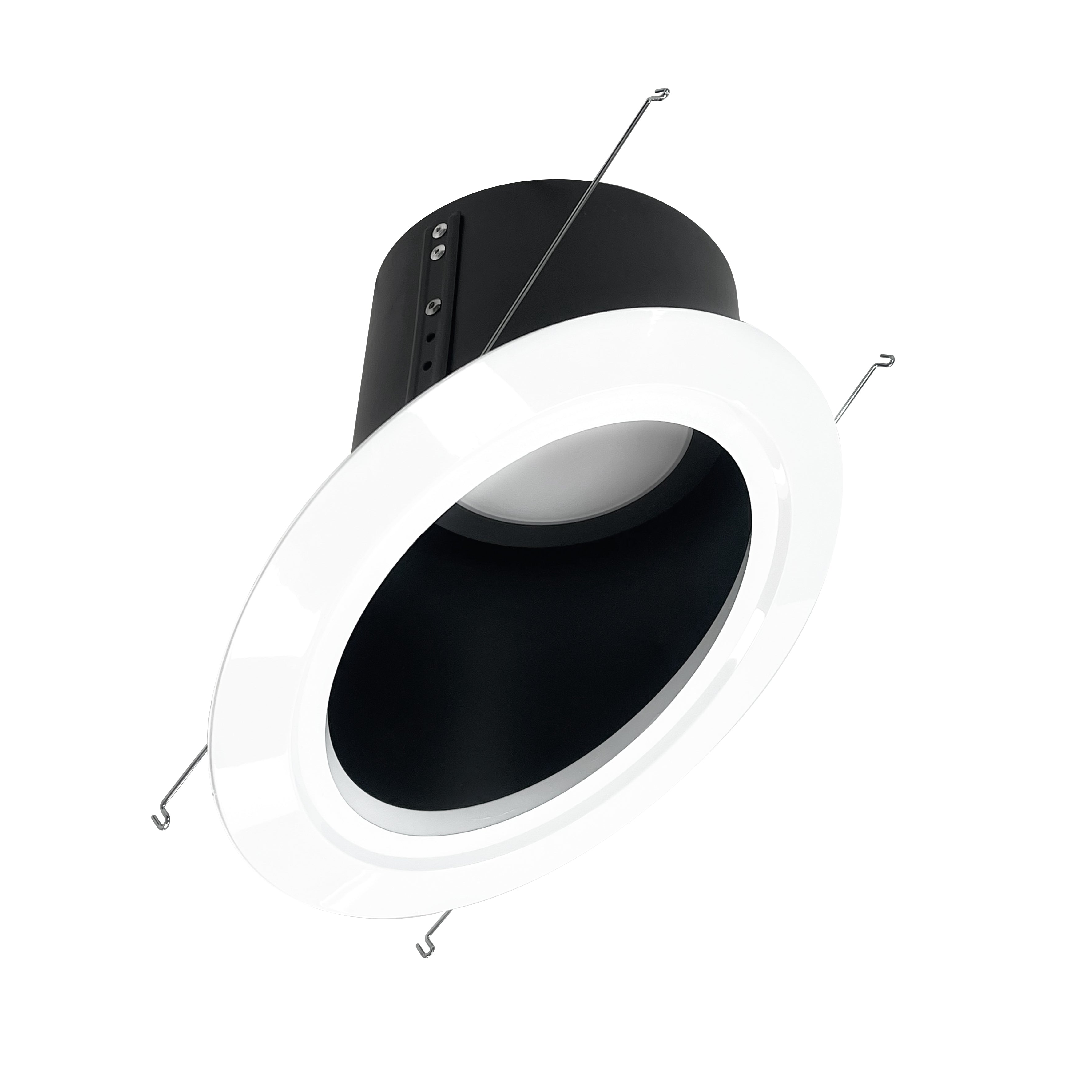 Nora Lighting NLRS - 6S11L127B 6" Super Sloped LED Retrofit Reflector, 1200lm / 16W, 2700K, Black Reflector / White Flange - Sonic Electric