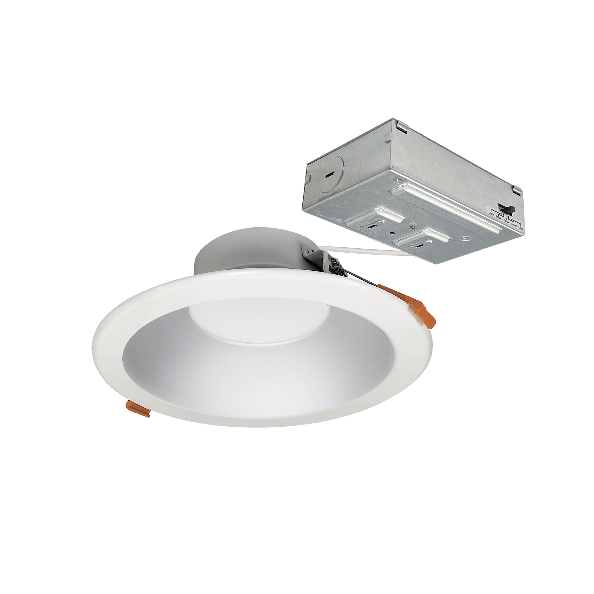 Nora Lighting NLTH - 61TW - HZMPWLE4 6" Theia LED Downlight with Selectable CCT, 120 - 277V 0 - 10V, Haze/Matte Powder White Finish - Sonic Electric
