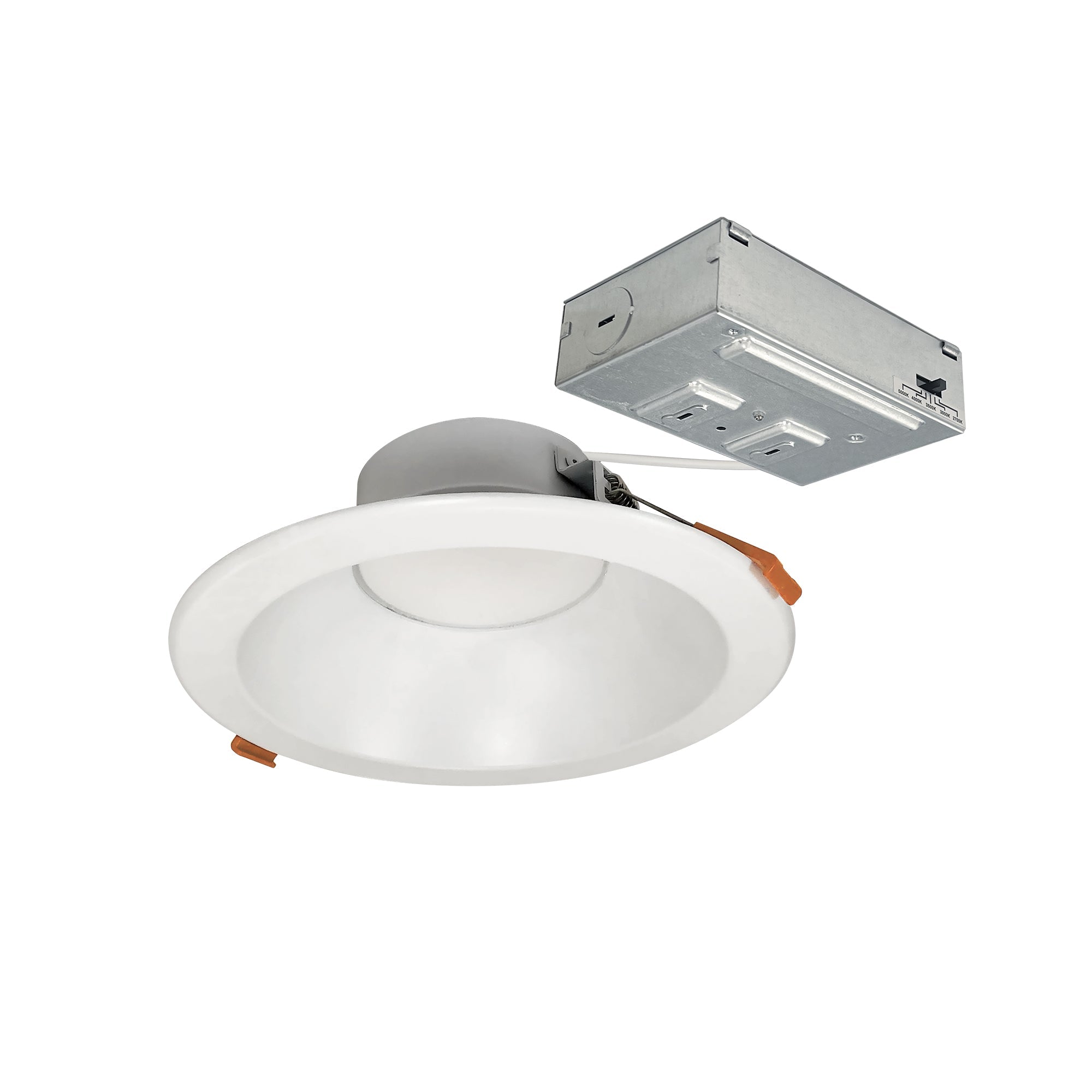 Nora Lighting NLTH - 61TW - MPW 6" Theia LED Downlight with Selectable CCT, 1400lm / 15W, Matte Powder White Finish - Sonic Electric