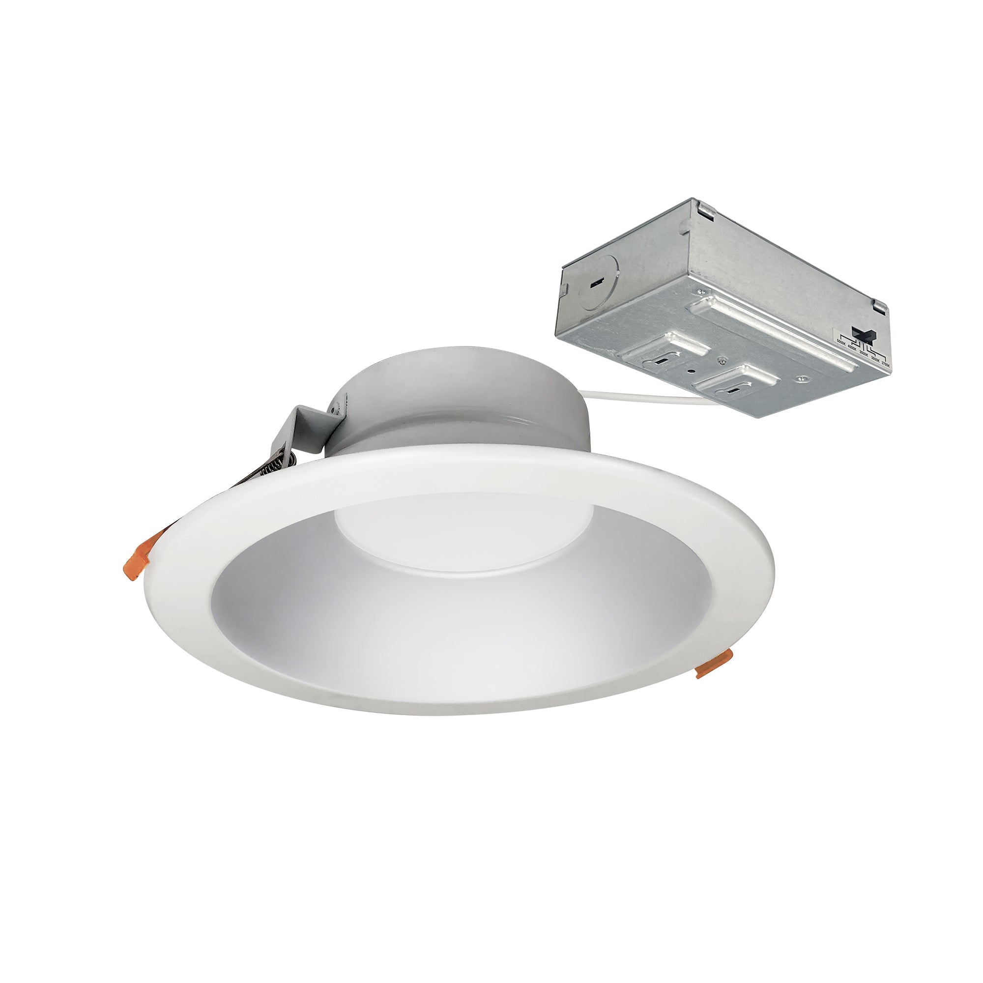 Nora Lighting NLTH - 81TW - HZMPWLE4 8" Theia LED Downlight with Selectable CCT, 120 - 277V 0 - 10V, Haze/Matte Powder White Finish - Sonic Electric