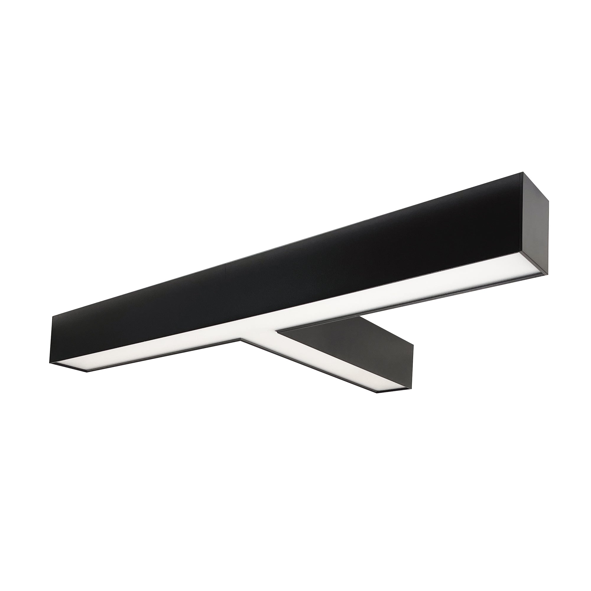 Nora Lighting NLUD - T334B "T" Shaped L - Line LED Indirect/Direct Linear, 5027lm / Selectable CCT, Black Finish - Sonic Electric