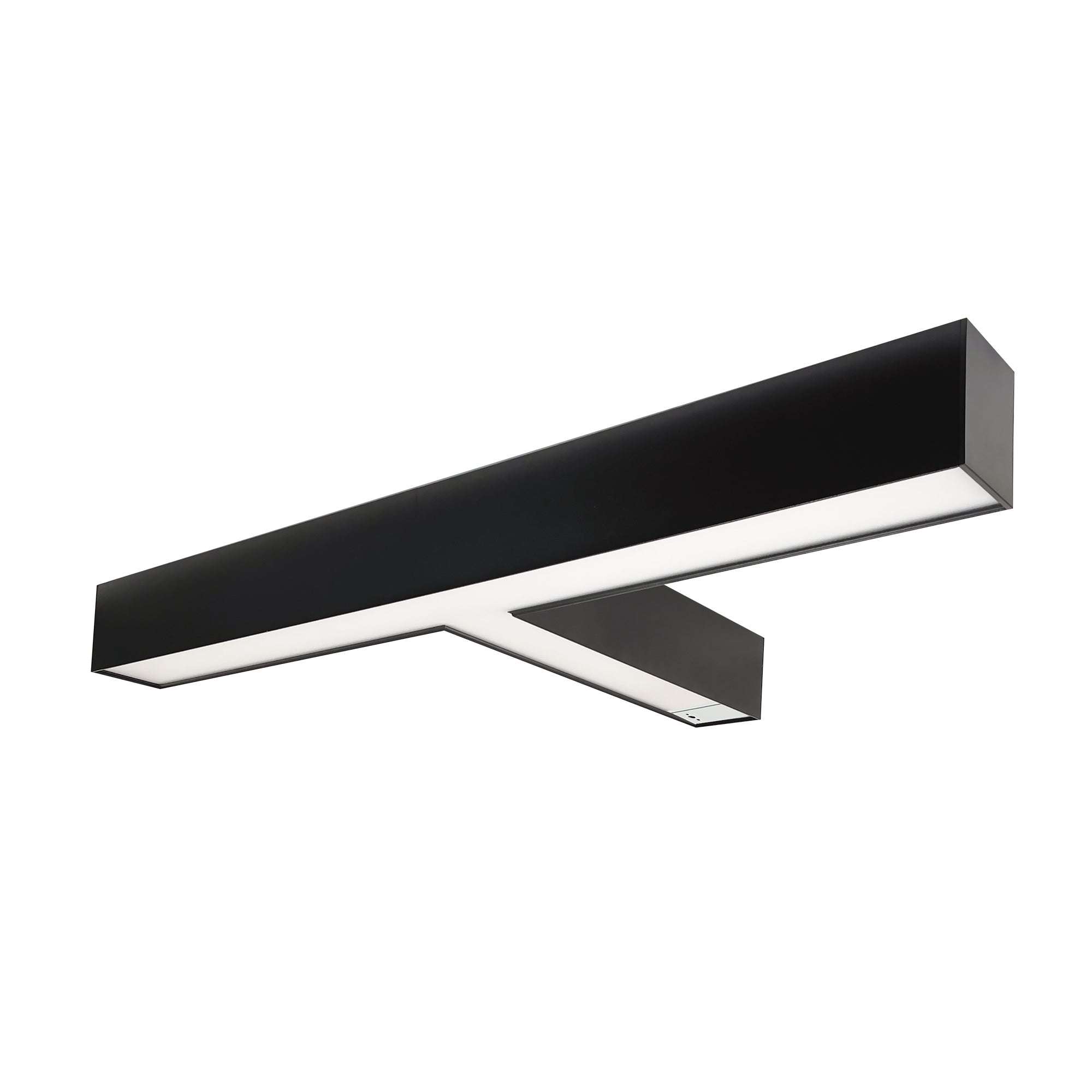 Nora Lighting NLUD - T334B/OS "T" Shaped L - Line LED Indirect/Direct Linear, 5027lm / Selectable CCT, Black Finish, with Motion Sensor - Sonic Electric