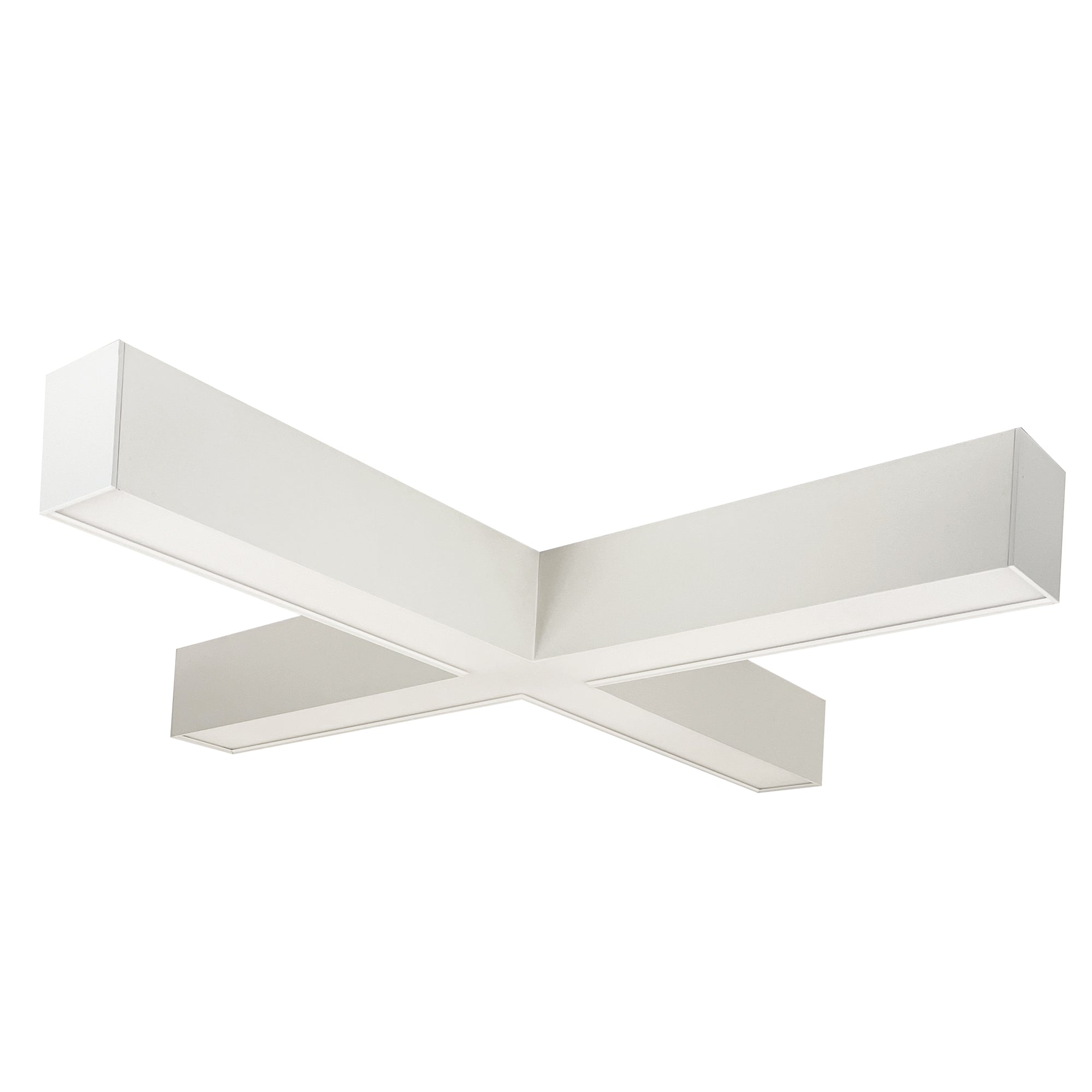 Nora Lighting NLUD - X334W "X" Shaped L - Line LED Indirect/Direct Linear, 6028lm / Selectable CCT, White finish - Sonic Electric