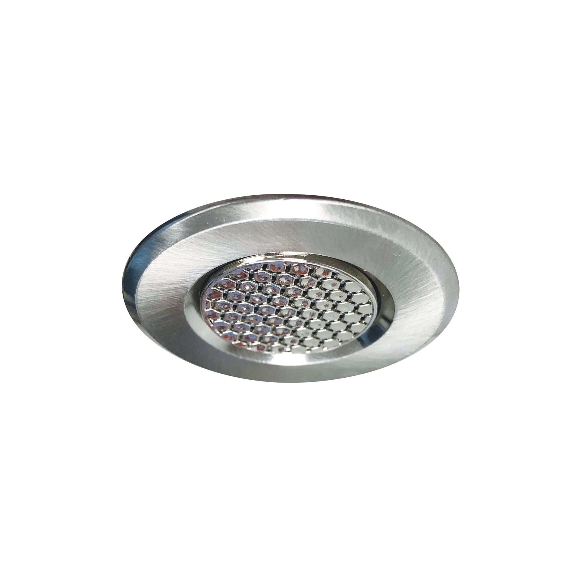 Nora Lighting NM1 - RAIHECBN 1" Round M1 Hex Cell Louver Trim, Brushed Nickel - Sonic Electric