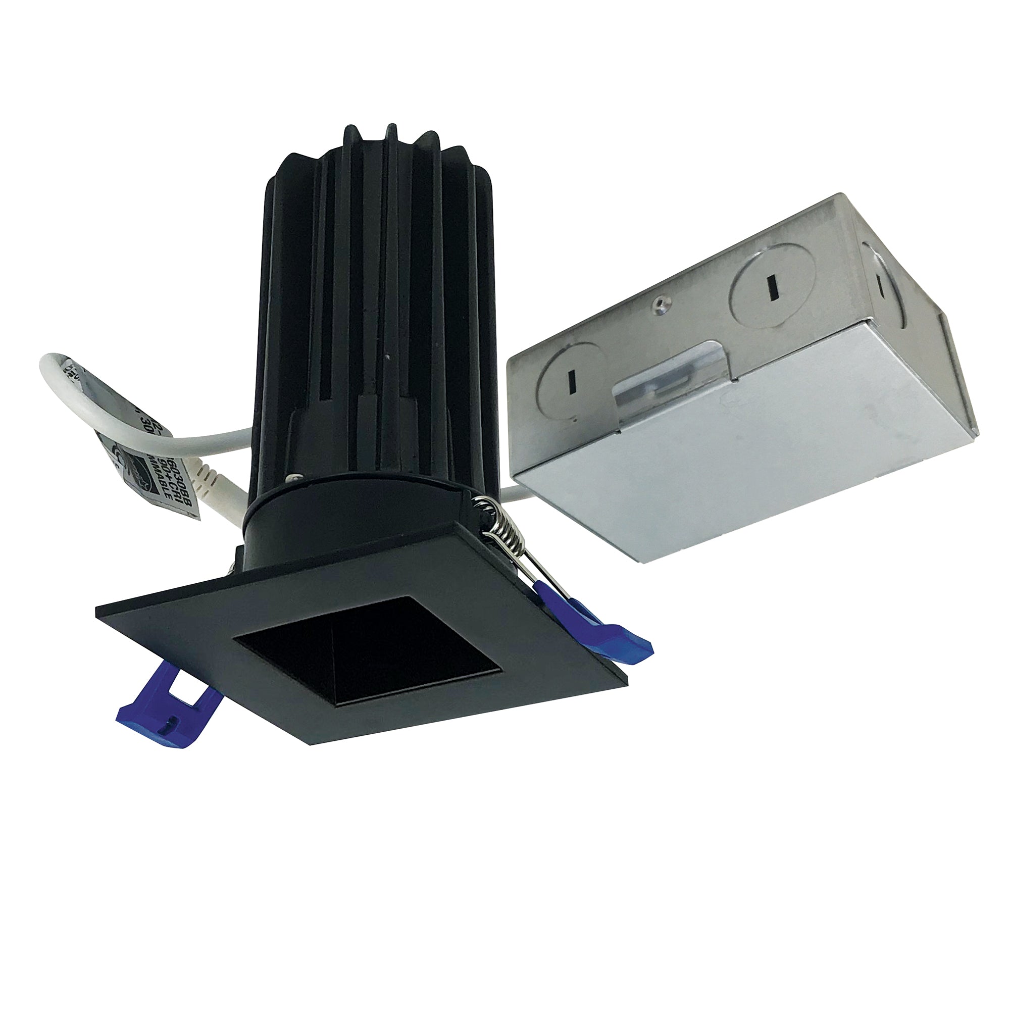 Nora Lighting NM2 - 2SDC8527BB 2" M2 Square LED Downlight, 850lm / 10W, 2700K, 120V, Matte Black - Sonic Electric