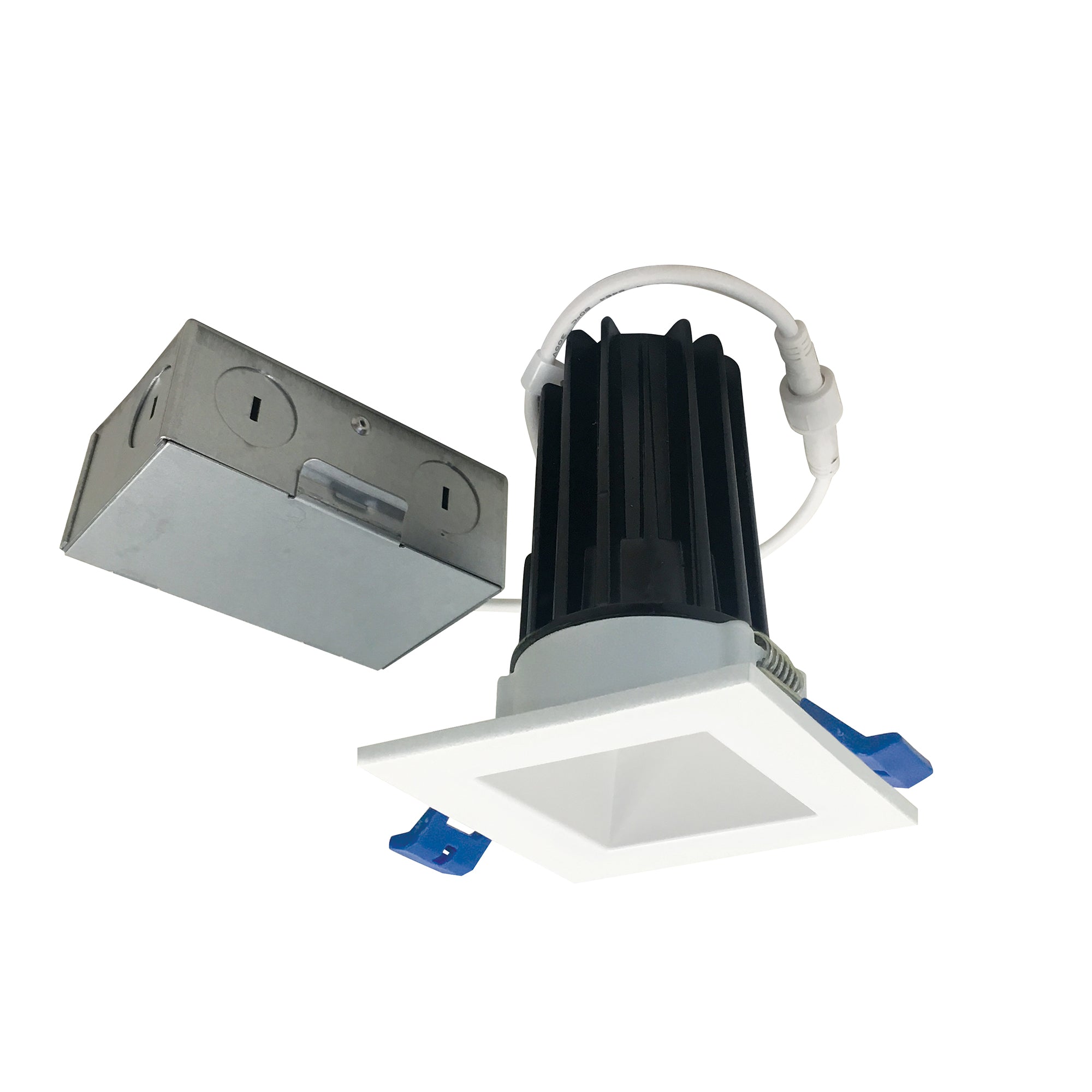 Nora Lighting NM2 - 2SDC8527MPW 2" M2 Square LED Downlight, 850lm / 10W, 2700K, 120V, Matte Powder White - Sonic Electric