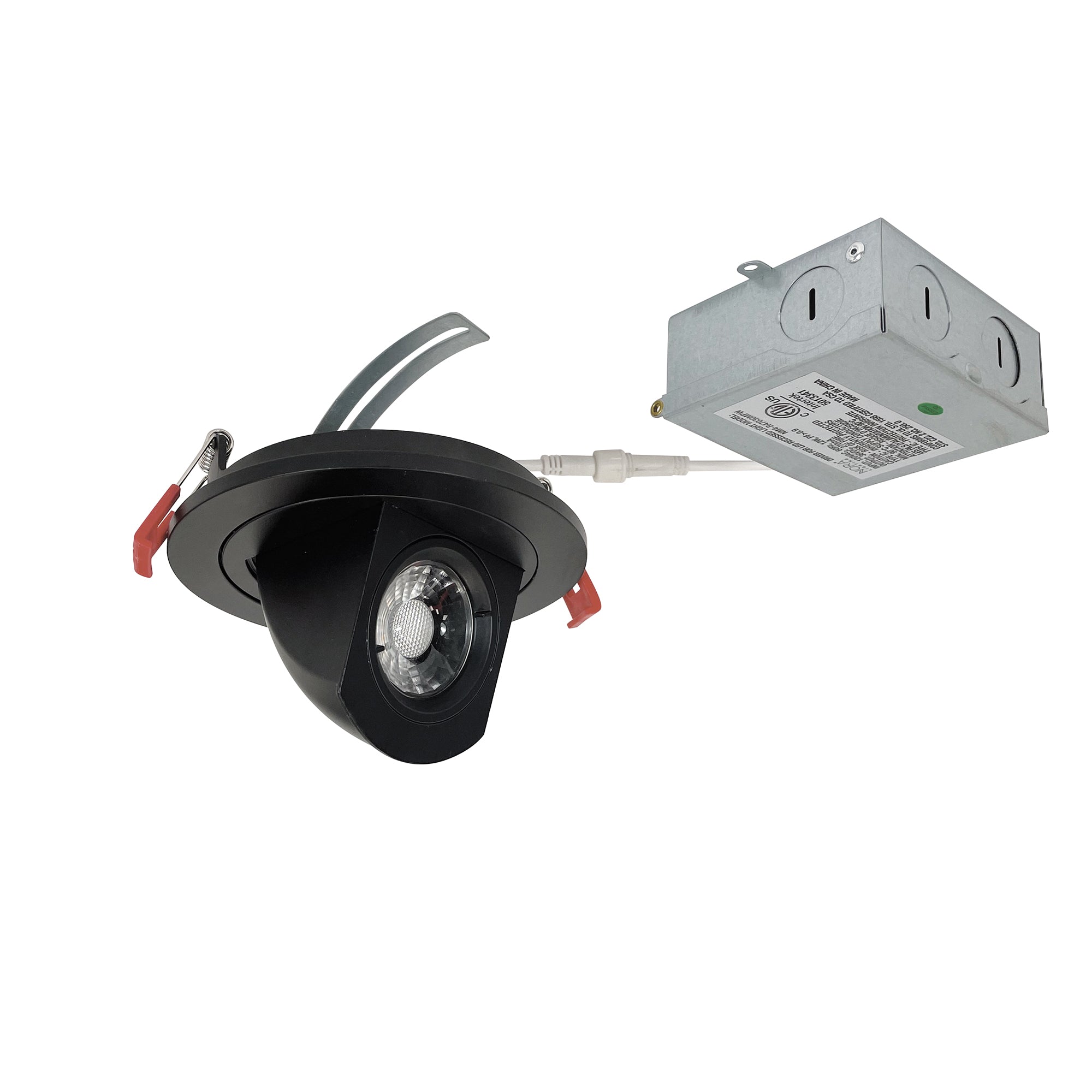 Nora Lighting NM4 - R47027BB 4" M4 Round LED Adjustable Elbow, 950lm / 12W, 2700K, 120V, Matte Black - Sonic Electric