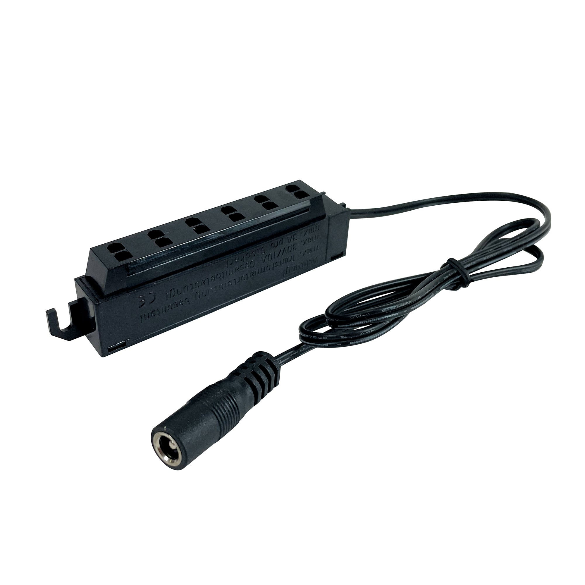 Nora Lighting NMPA - 6P - 24B 24" 6 - Port Power Line Interconnect for Josh Puck, Black Finish - Sonic Electric