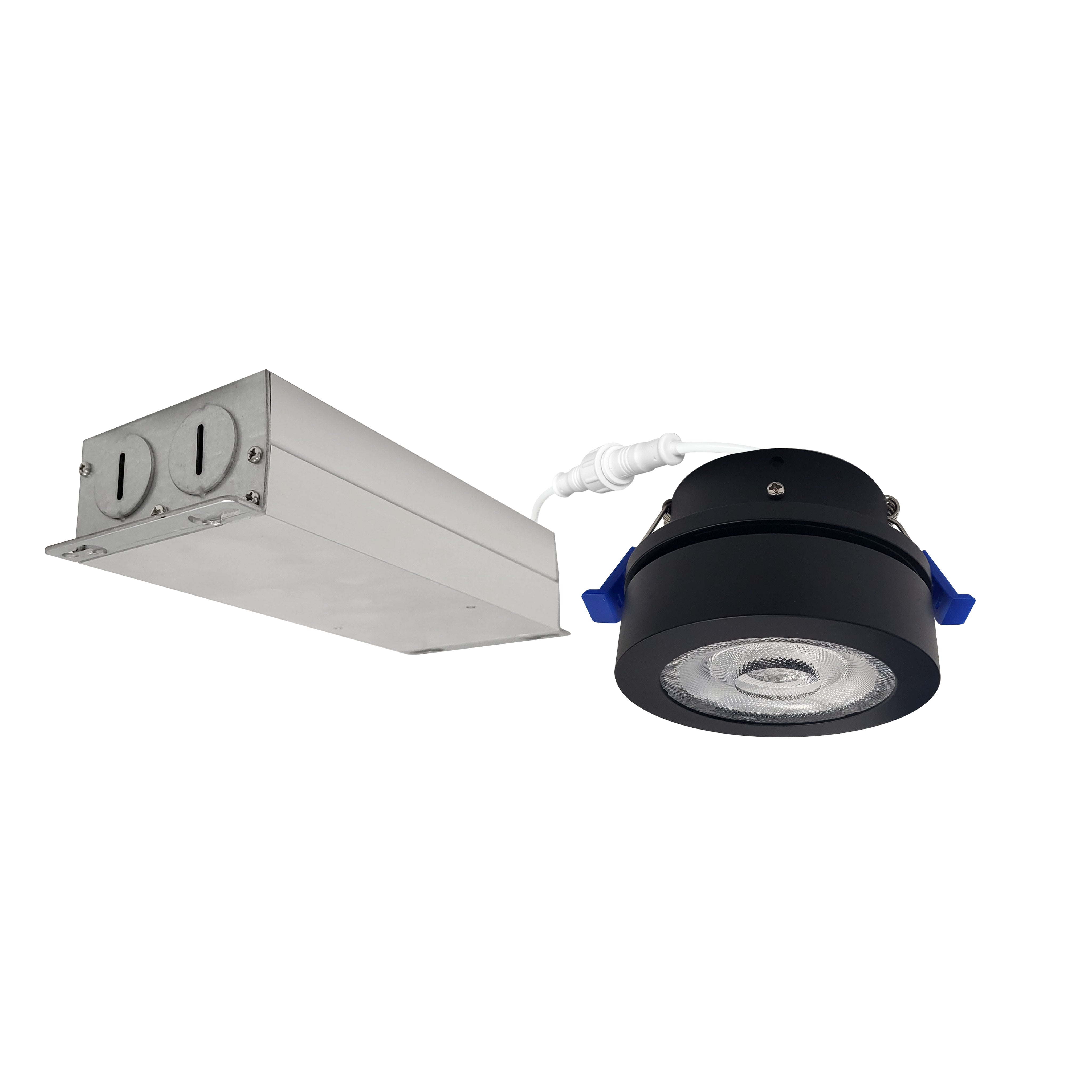 Nora Lighting NMW - 427B 4" M - Wave Can - less Adjustable LED Downlight, 2700K, Black finish - Sonic Electric
