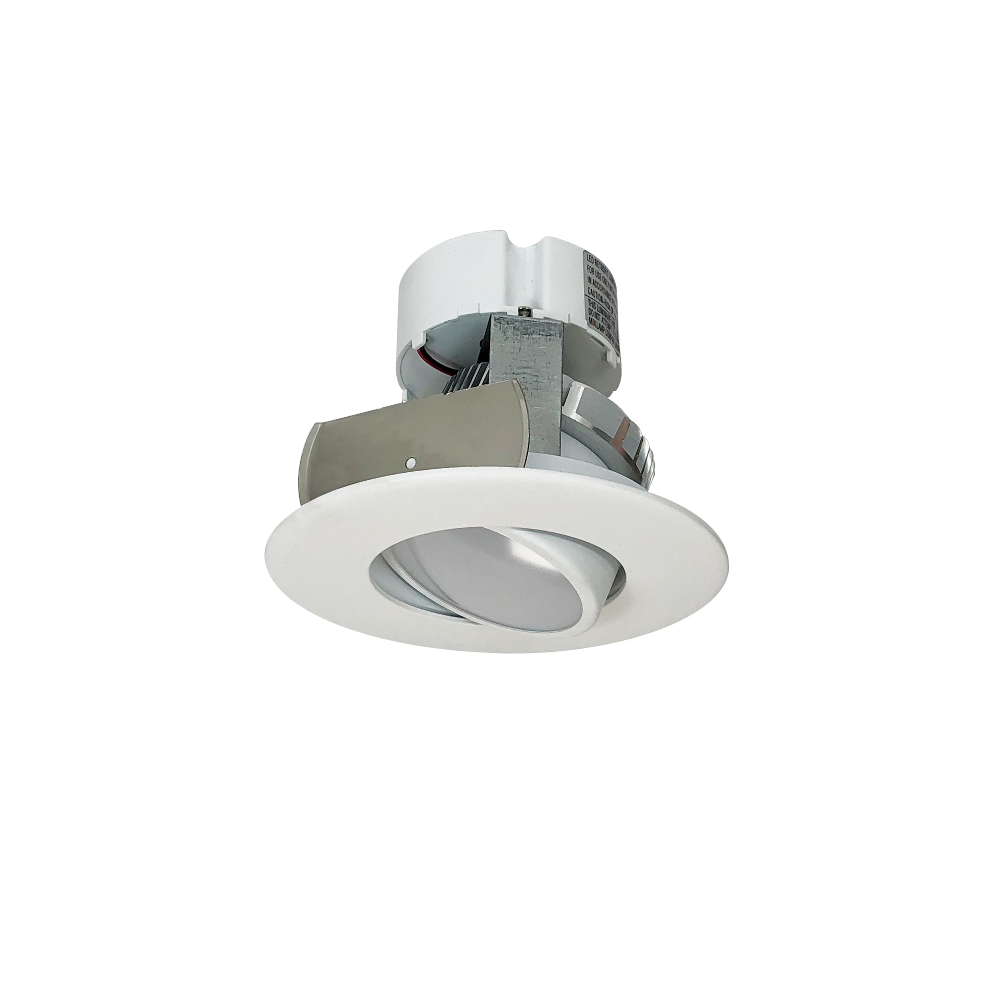 Nora Lighting NOX - 43440WW 4" Onyx LED Adjustable Retrofit, 700lm / 10.5W, 4000K, White finish - Sonic Electric