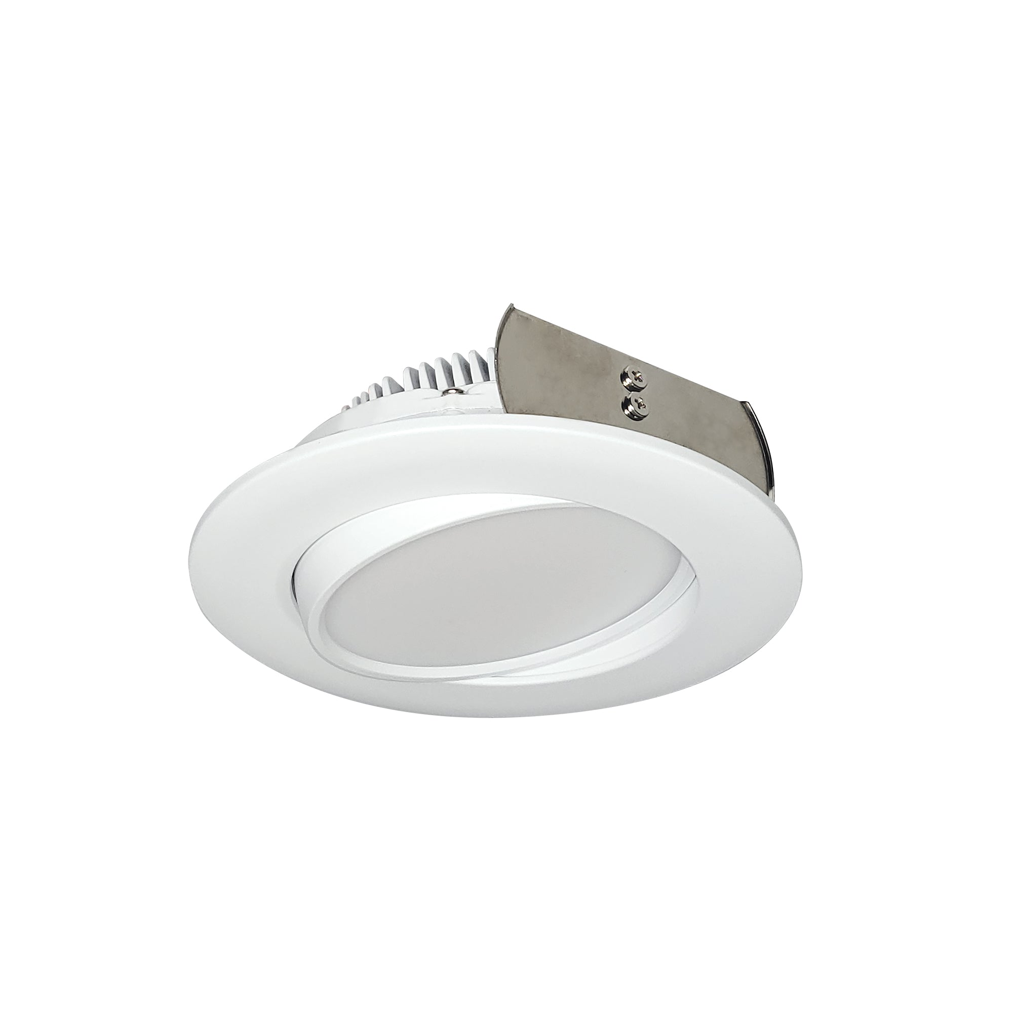 Nora Lighting NOXAC - 4RGTWWW 4" AC Onyx Round Adjustable LED Retrofit, 800lm / 11W, Selectable CCT, White Finish - Sonic Electric