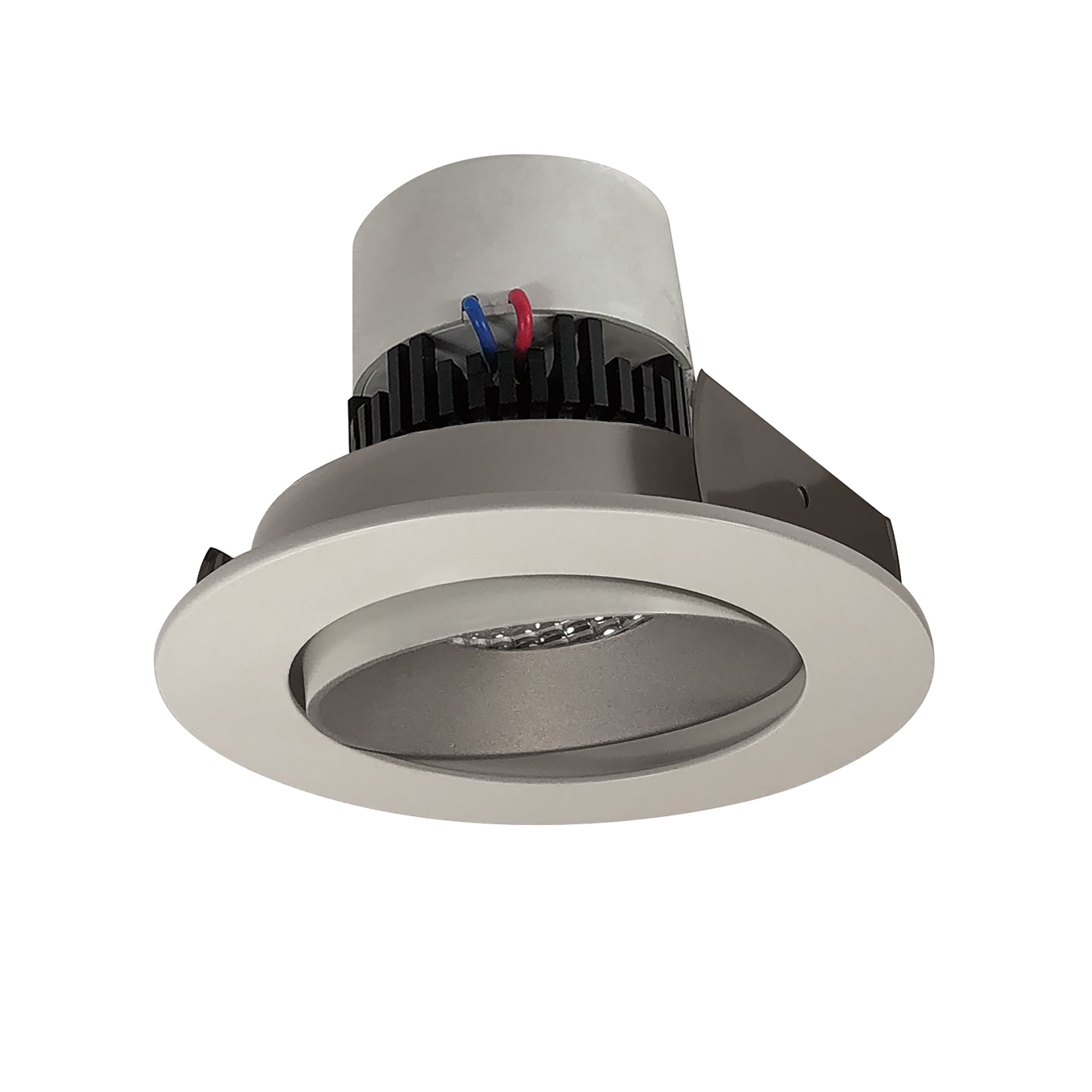 Nora Lighting NPR - 4RC40XHW 4" Pearl LED Round Adjustable Cone Retrofit, 1000lm / 12W, 4000K, Haze Reflector / White Flange - Sonic Electric