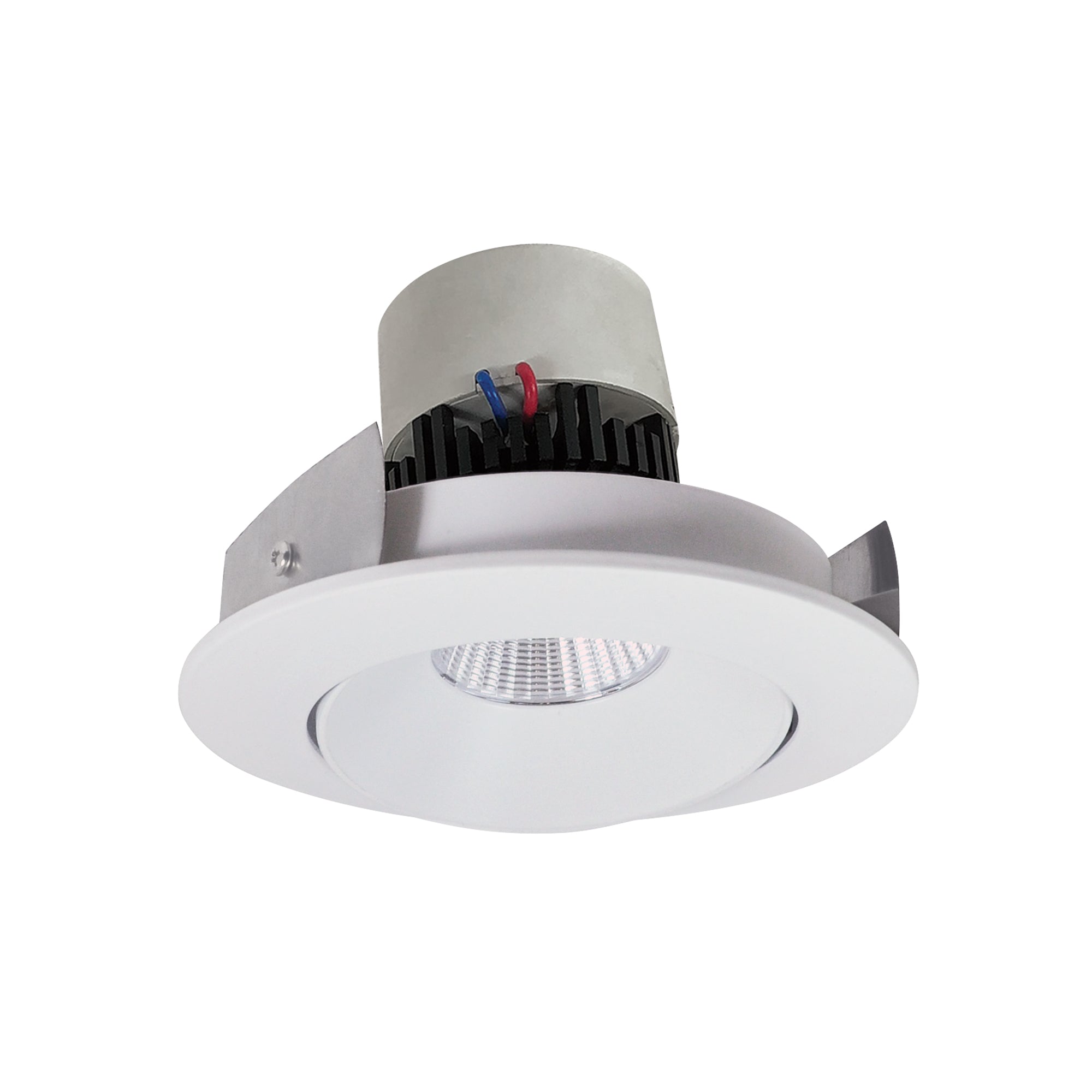 Nora Lighting NPR - 4RC40XMPW 4" Pearl LED Round Adjustable Cone Retrofit, 1000lm / 12W, 4000K, Matte Powder White Reflector / Matte Powder White Flange - Sonic Electric