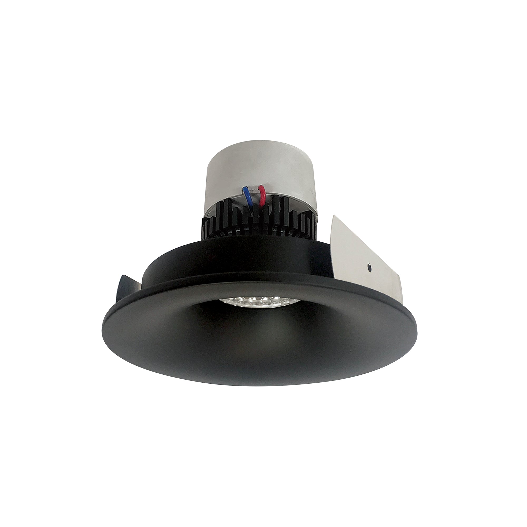 Nora Lighting NPR - 4RNB35XBB 4" Pearl LED Round Bullnose Retrofit, 1000lm / 12W, 3500K, Black Finish - Sonic Electric