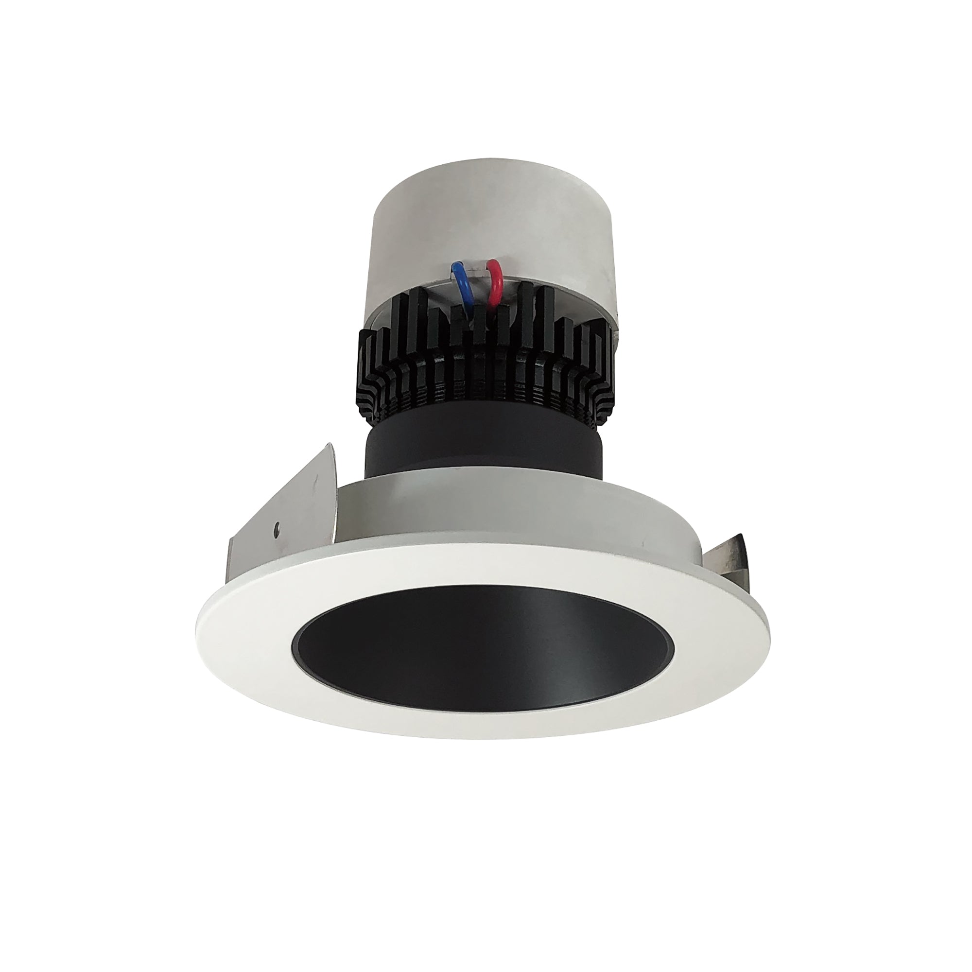 Nora Lighting NPR - 4RNDC27XBW 4" Pearl LED Round Retrofit Reflector, 1000lm / 12W, 2700K, Black Reflector / White Flange - Sonic Electric