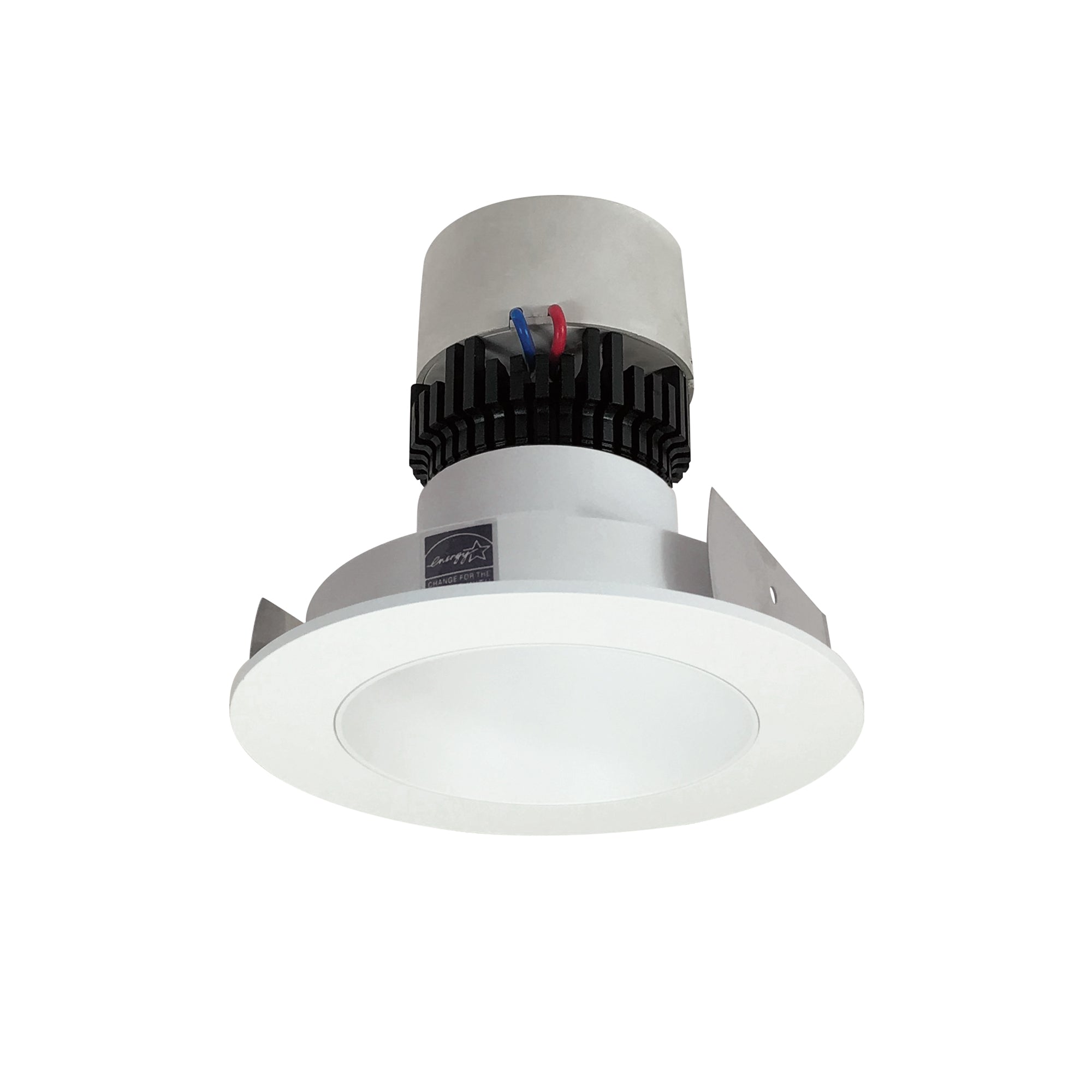 Nora Lighting NPR - 4RNDC35XMPW 4" Pearl LED Round Retrofit Reflector, 1000lm / 12W, 3500K, Matte Powder White Reflector / Matte Powder White Flange - Sonic Electric