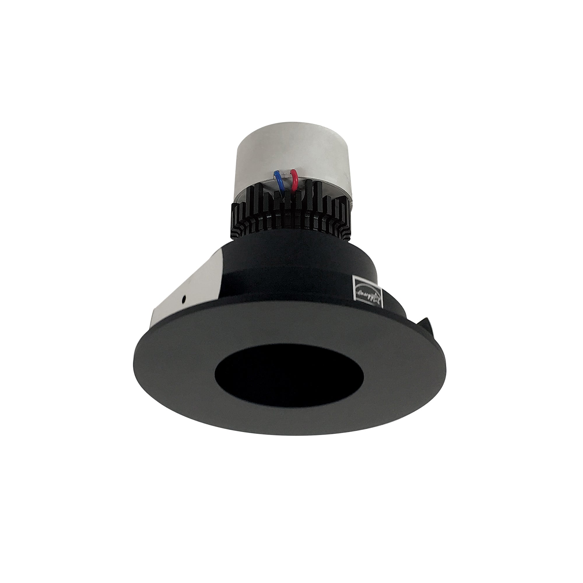 Nora Lighting NPR - 4RPH40XBB 4" Pearl LED Round Pinhole Retrofit, 1000lm / 12W, 4000K, Black Pinhole / Black Flange - Sonic Electric