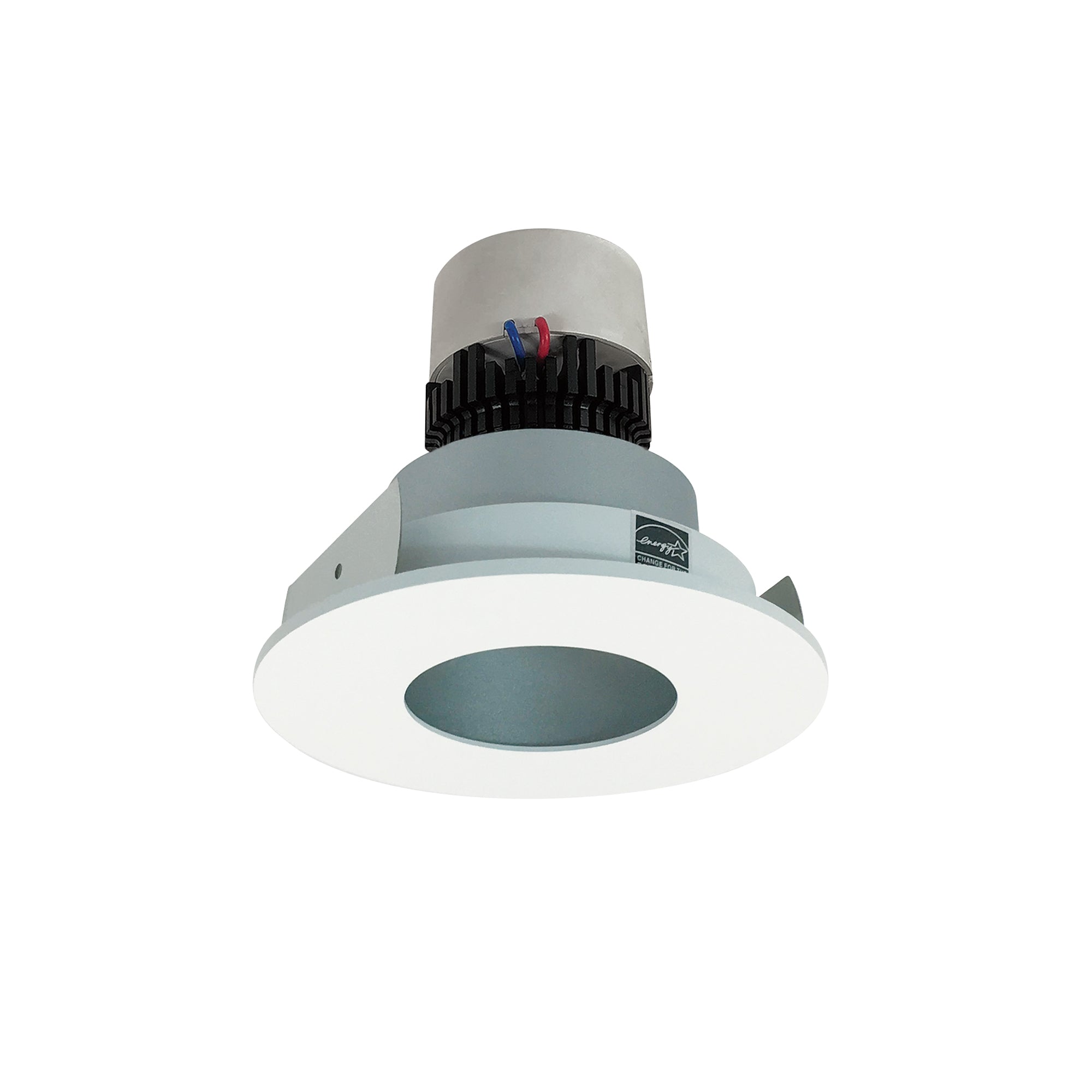 Nora Lighting NPR - 4RPHCDXHZMPW 4" Pearl LED Round Pinhole Retrofit, 800lm / 12W, Comfort Dim, Haze Pinhole / Matte Powder White Flange - Sonic Electric