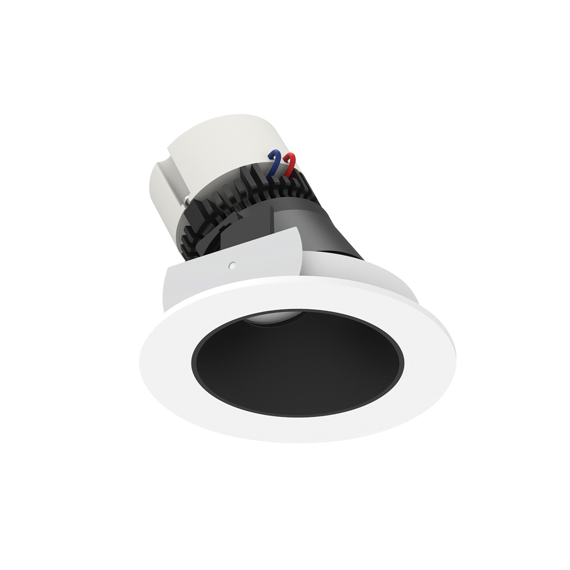 Nora Lighting NPR - 4RSLA35XBMPW 4" Pearl LED Round Adjustable Slot Retrofit, 950lm / 12W, 3500K, Black Reflector / Matte Powder White Flange - Sonic Electric